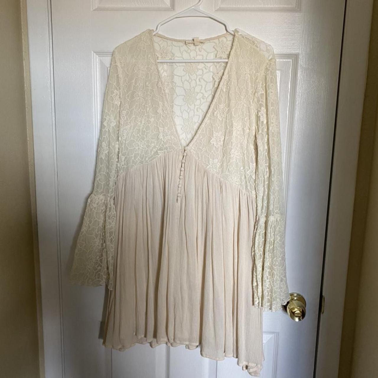 Women's Cream Dress | Depop