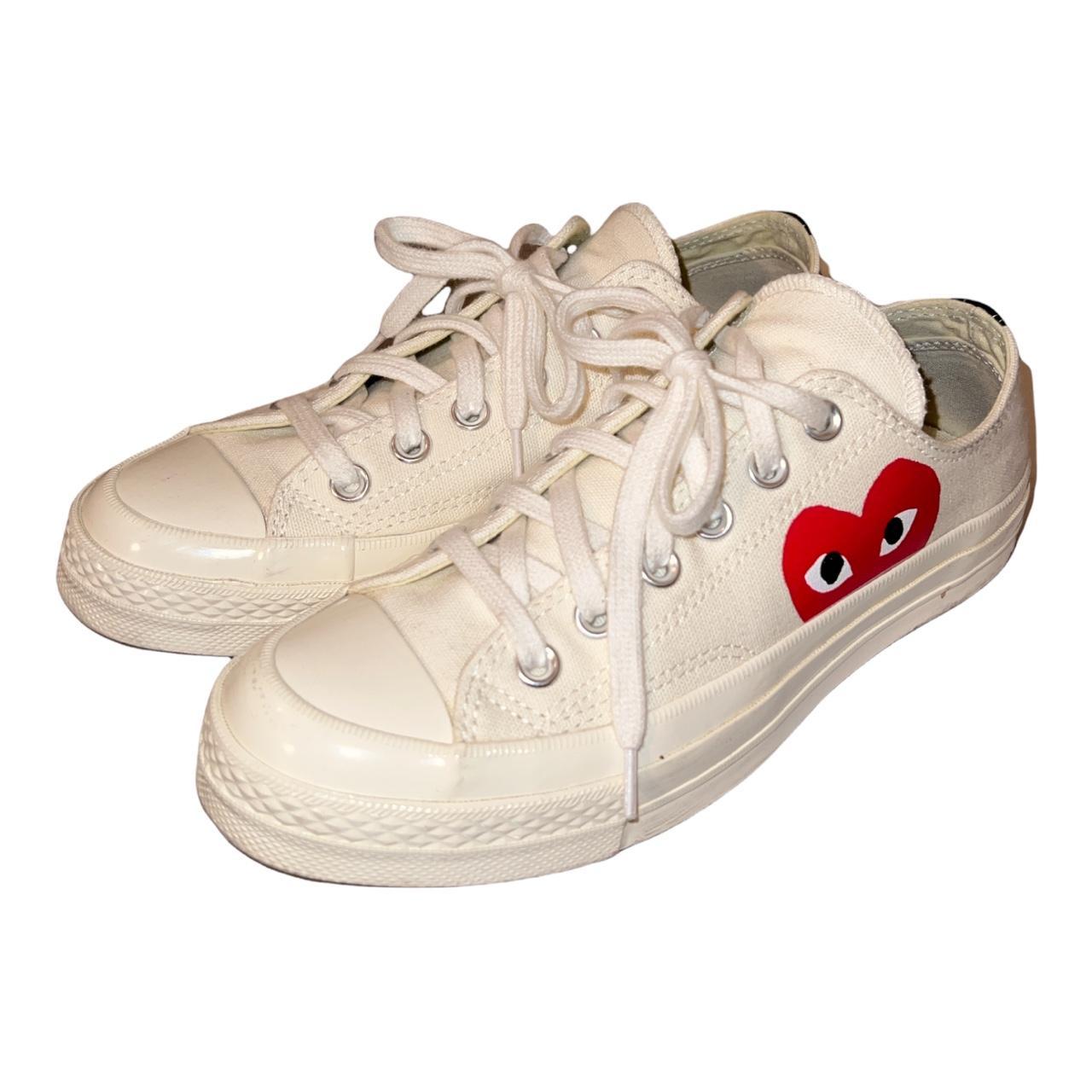 cdg beige converse