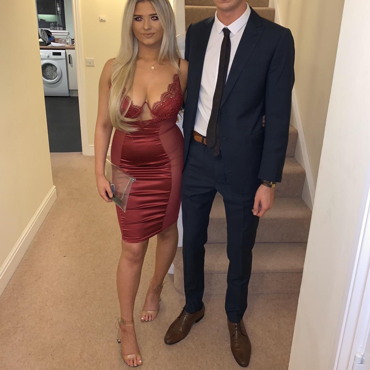 oh polly burgundy midi dress