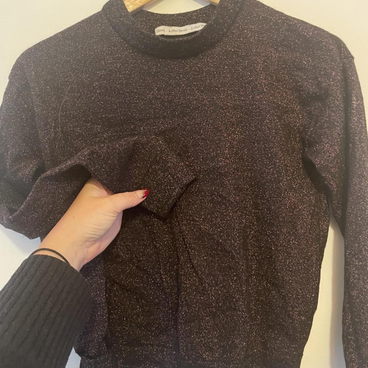 purple glitter jumper