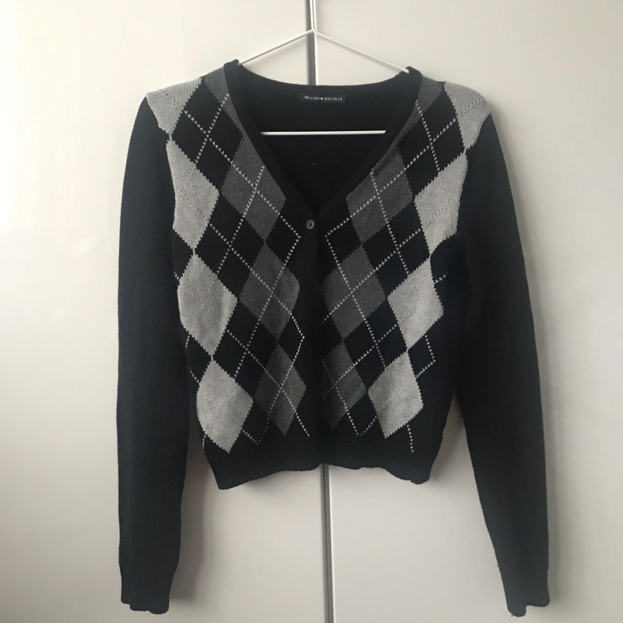 brandy melville argyle cardigan