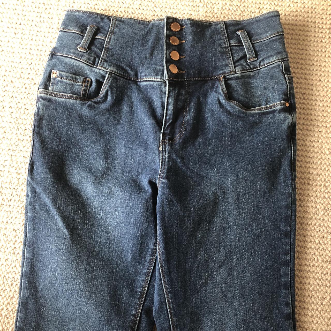 New look yazmin high waisted blue denim skinny jeans... - Depop