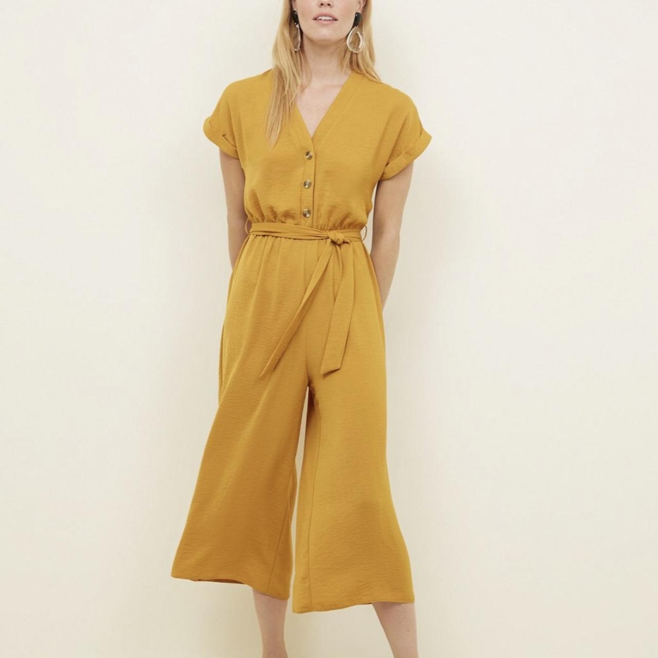 Mustard jumpsuit new look online