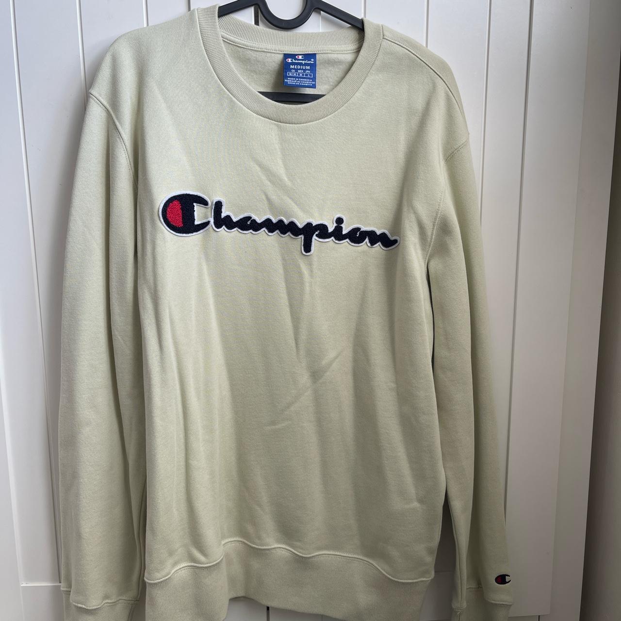 Champion Women's Cream Hoodie Depop