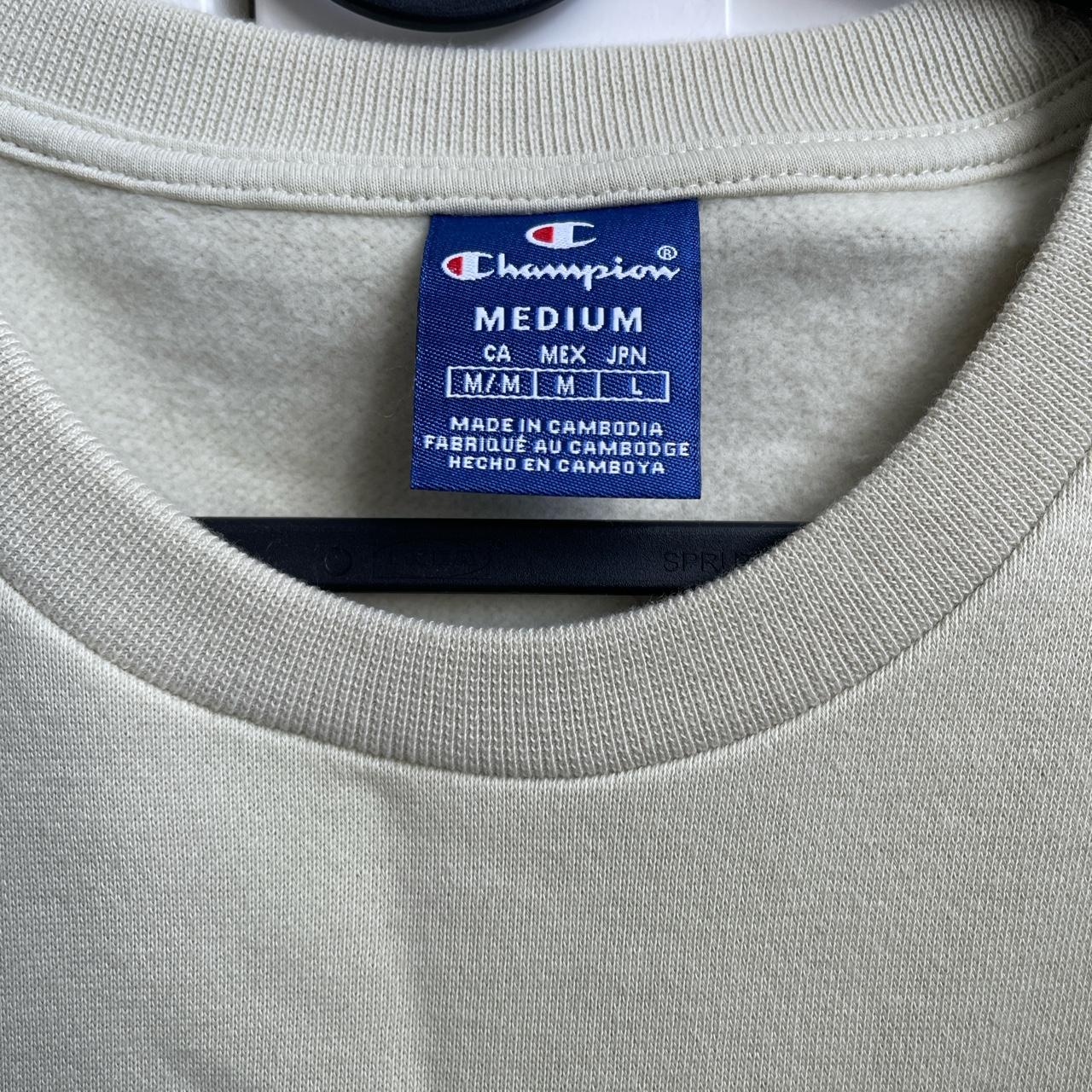 Champion Women's Cream Hoodie Depop