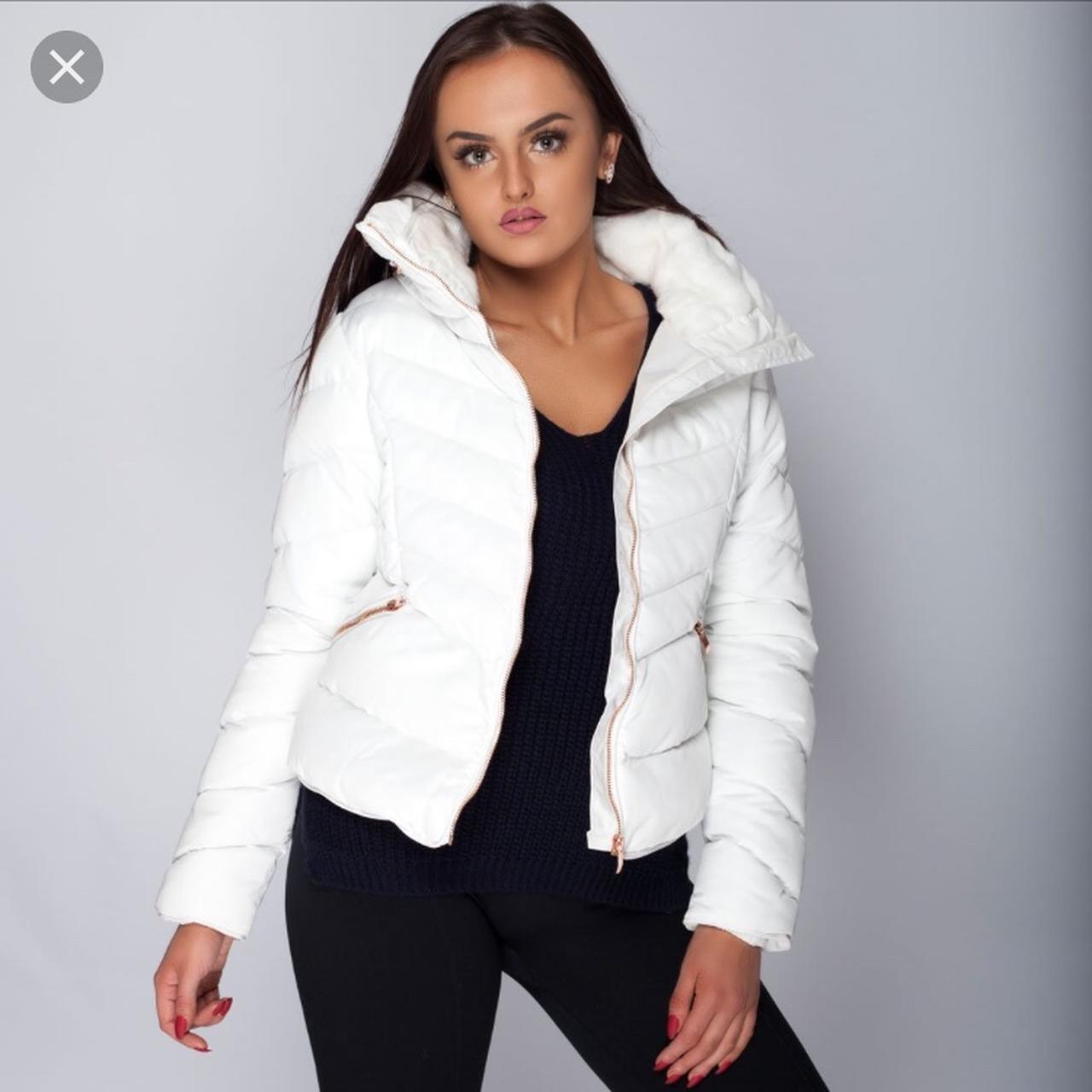 zara white padded jacket