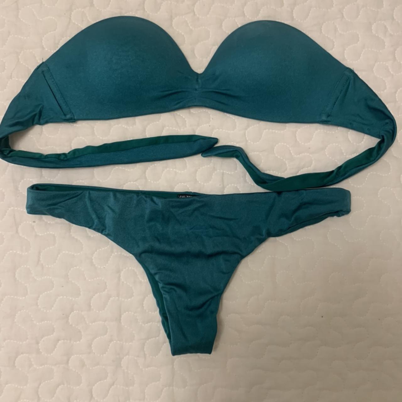 Costume verde smeraldo petrolio calzedonia, taglia S... - Depop