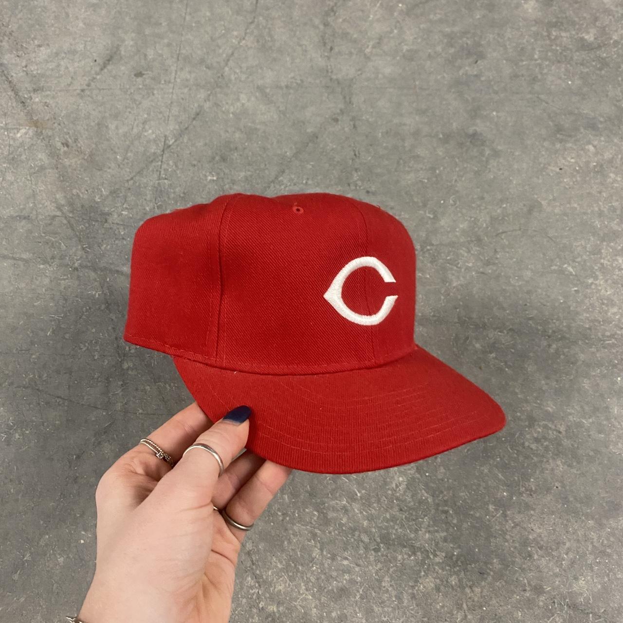 Vintage New Era Diamond Collection Pro Model Cincinnati Reds Fitted Hat 7  1/2