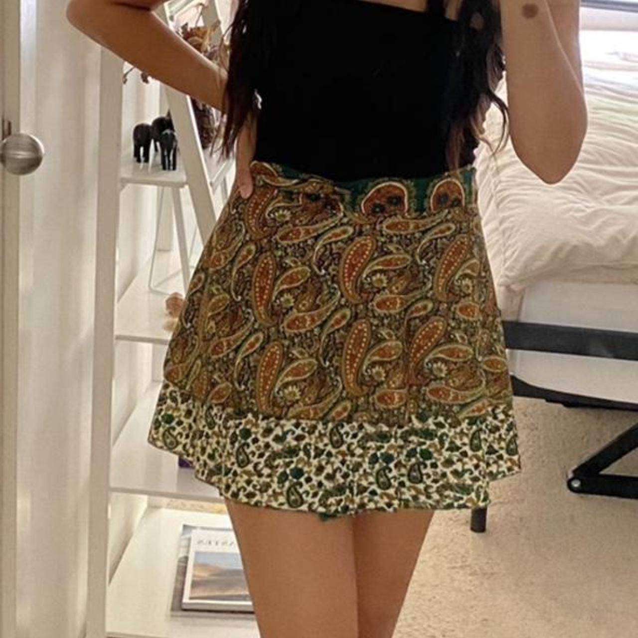 Reversible tree of life wrap skirt Only worn a... Depop