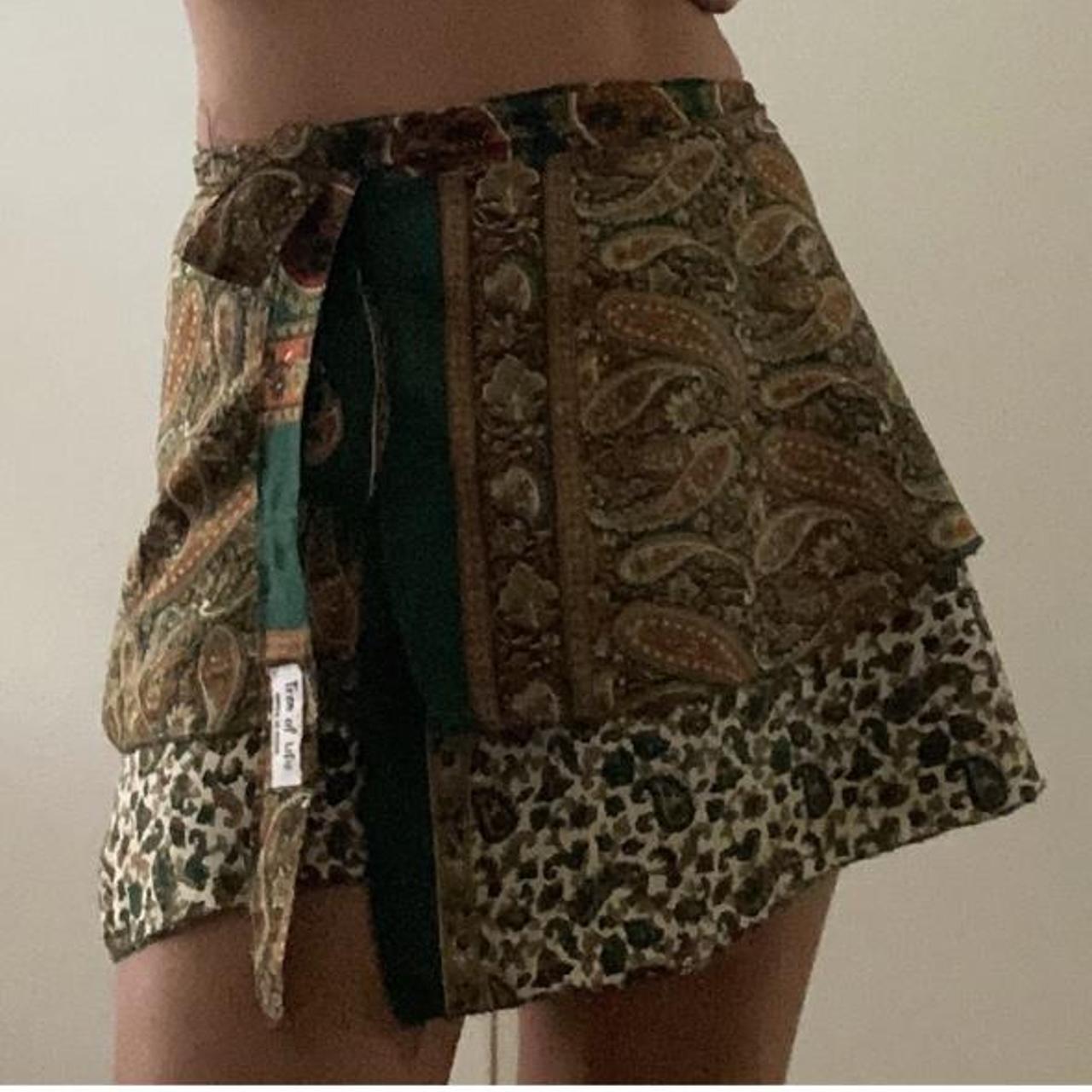 Reversible tree of life wrap skirt Only worn a... Depop