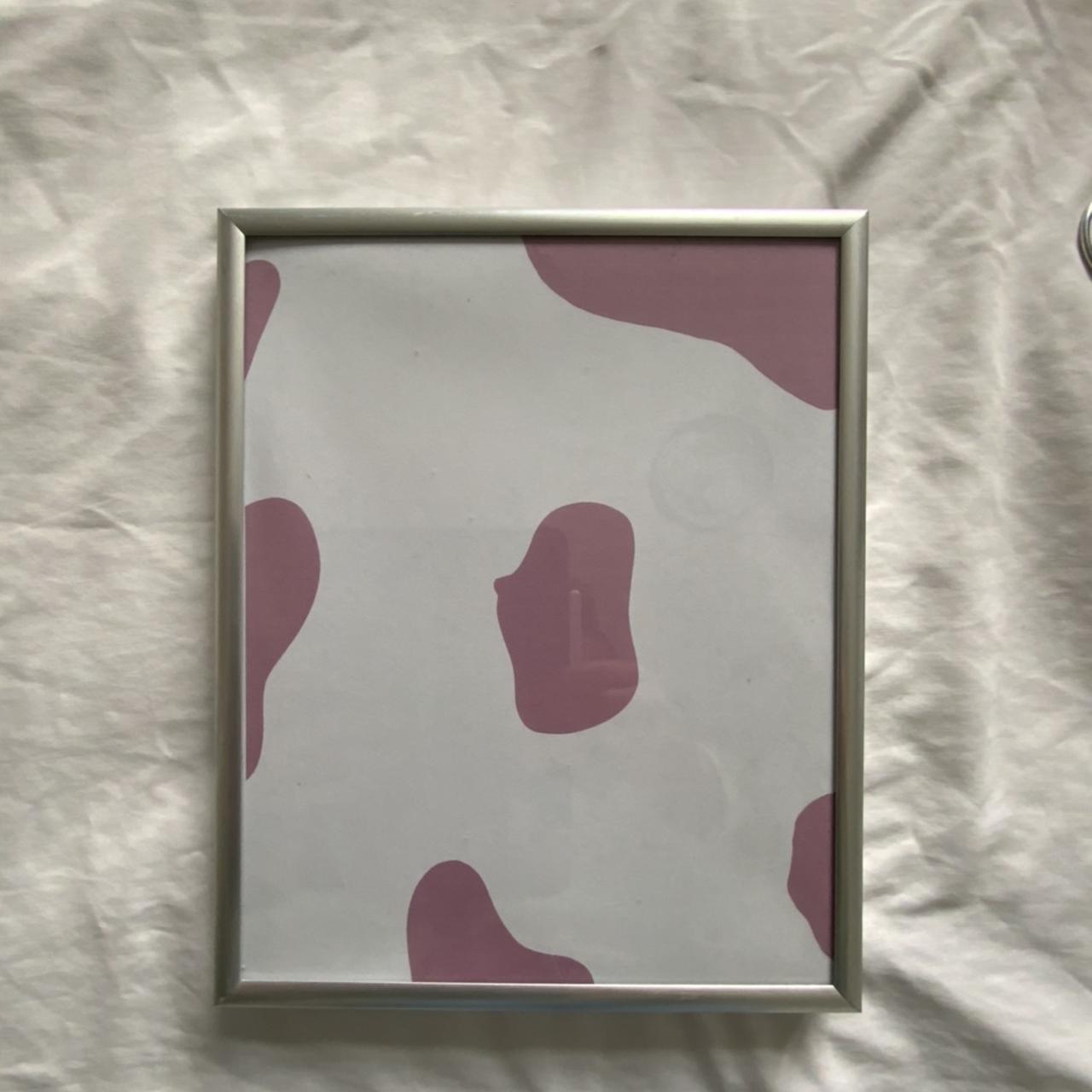 pastel purple cow print Picture Frame