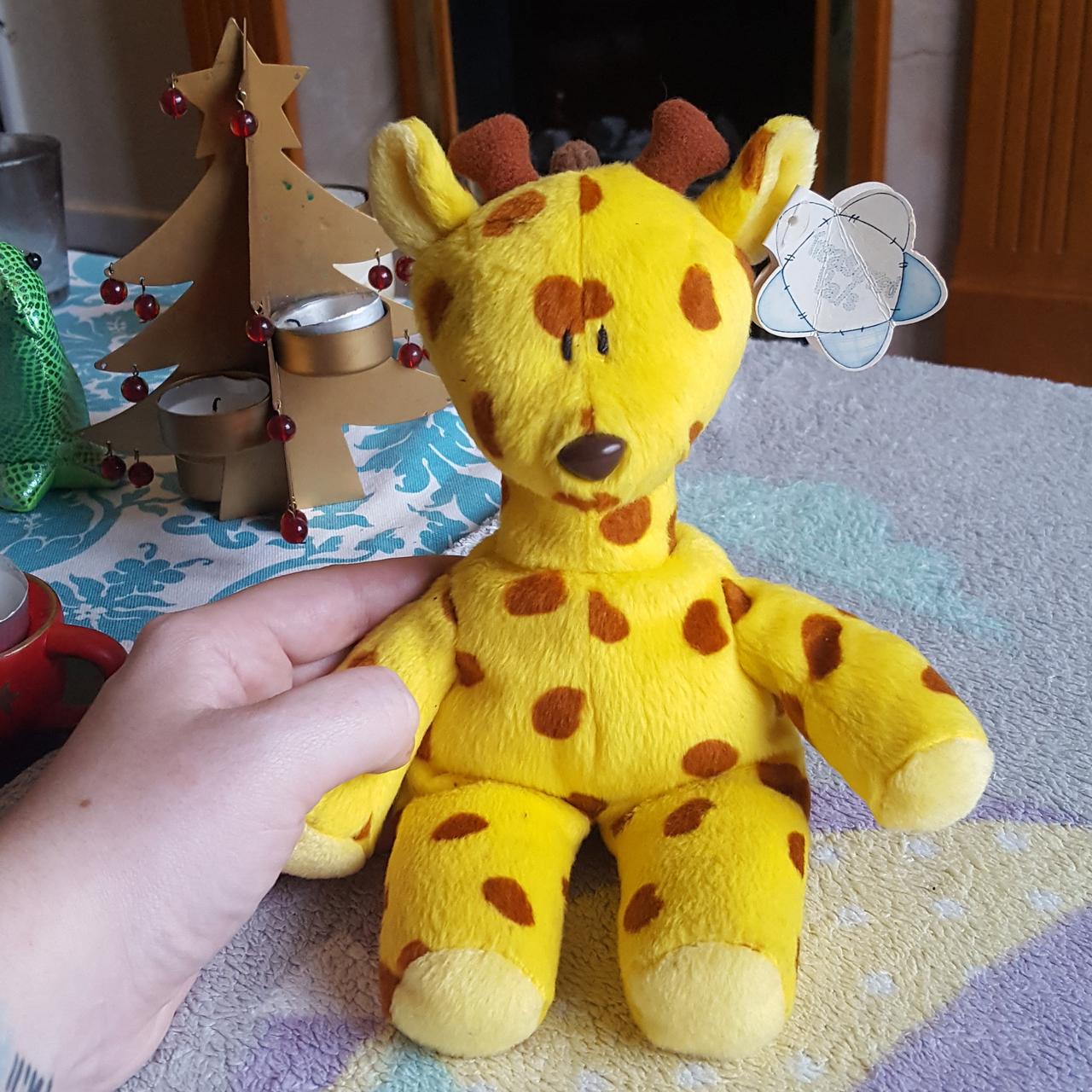 yellow giraffe stuffed animal