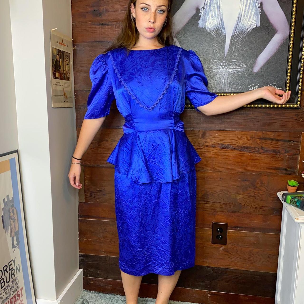 vintage-80s-blue-formal-dress-brand-depop