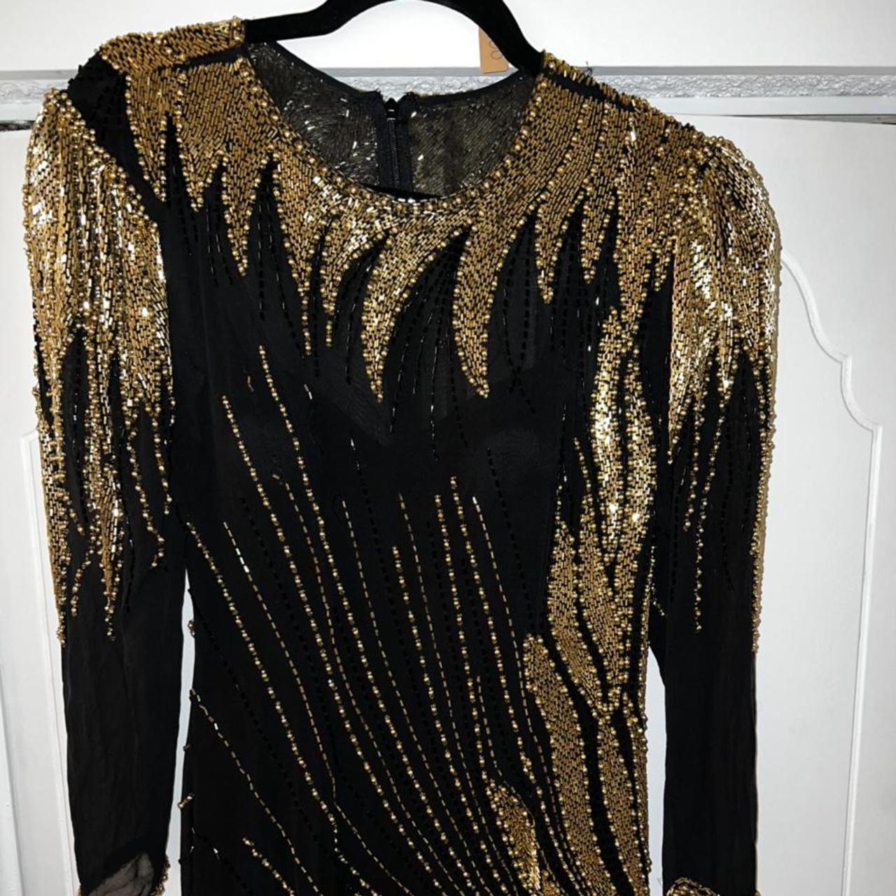 um, hi disco queen. 80s vintage sequin 100% silk... - Depop