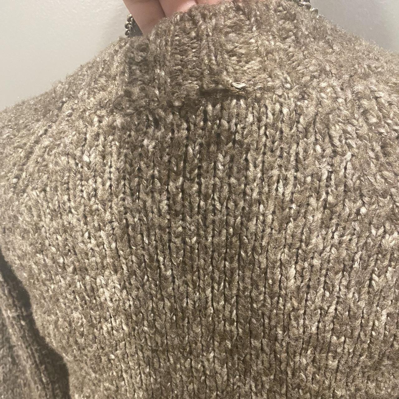 y2k brown knit sweater! 🦠size: tagged small 🦠pit... - Depop