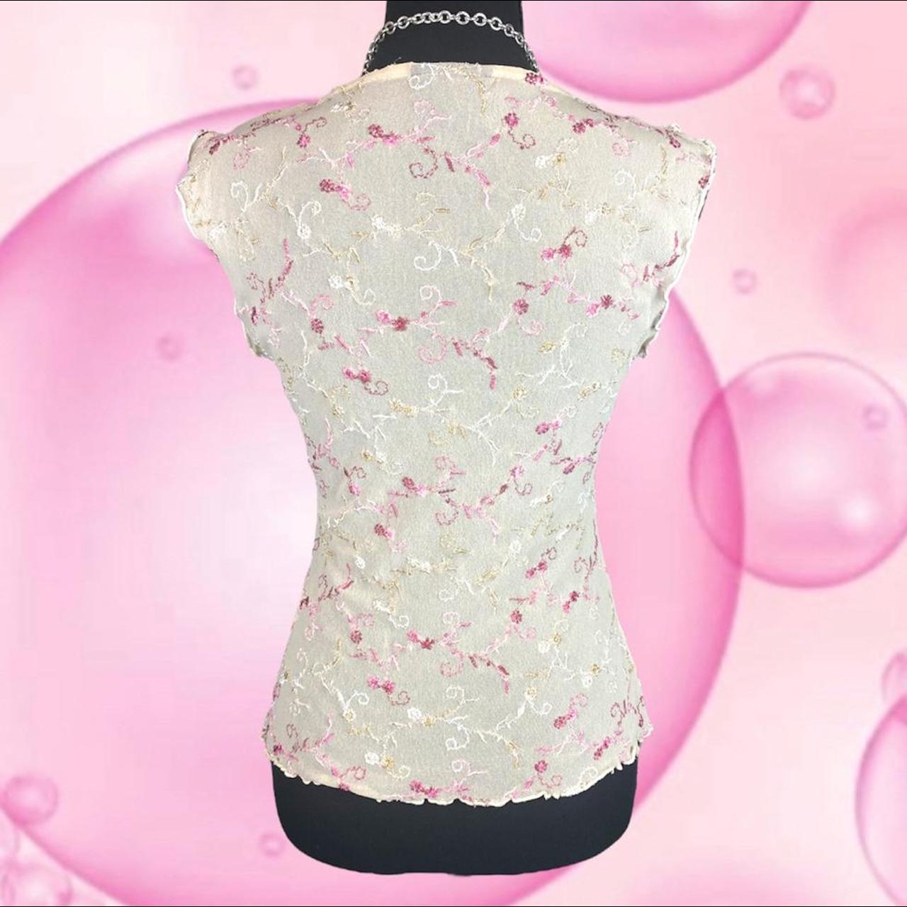 Principles Women's Cream and Pink Vest (2)