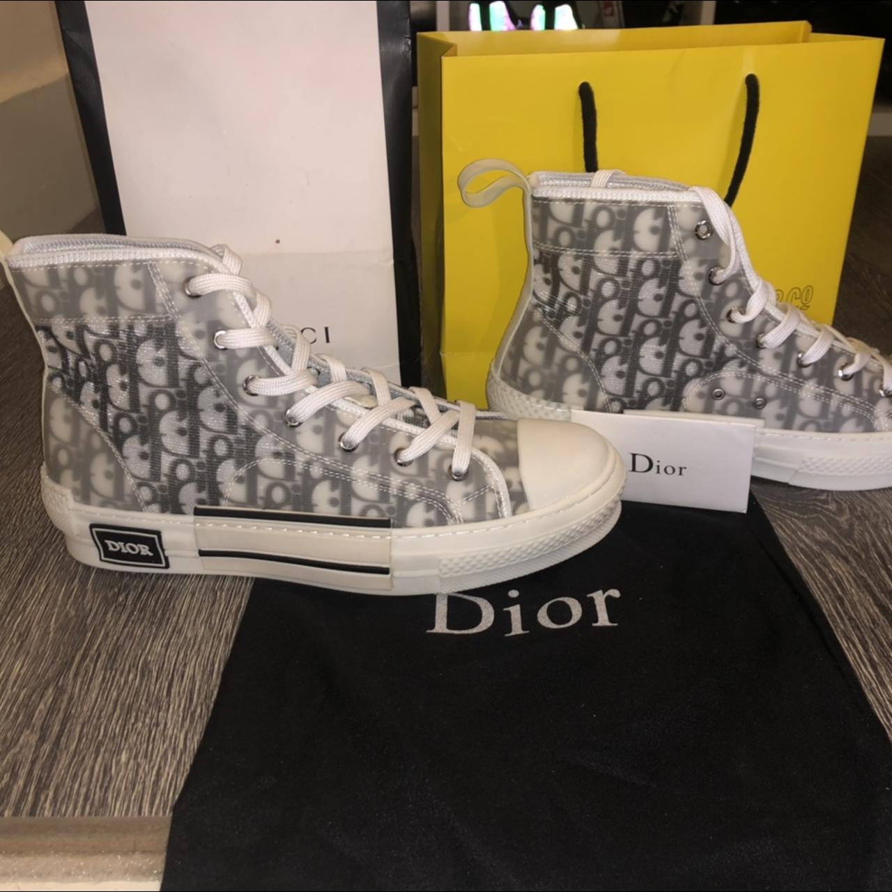 Dior B23 Dior Oblique High White Sneaker  Crepslocker