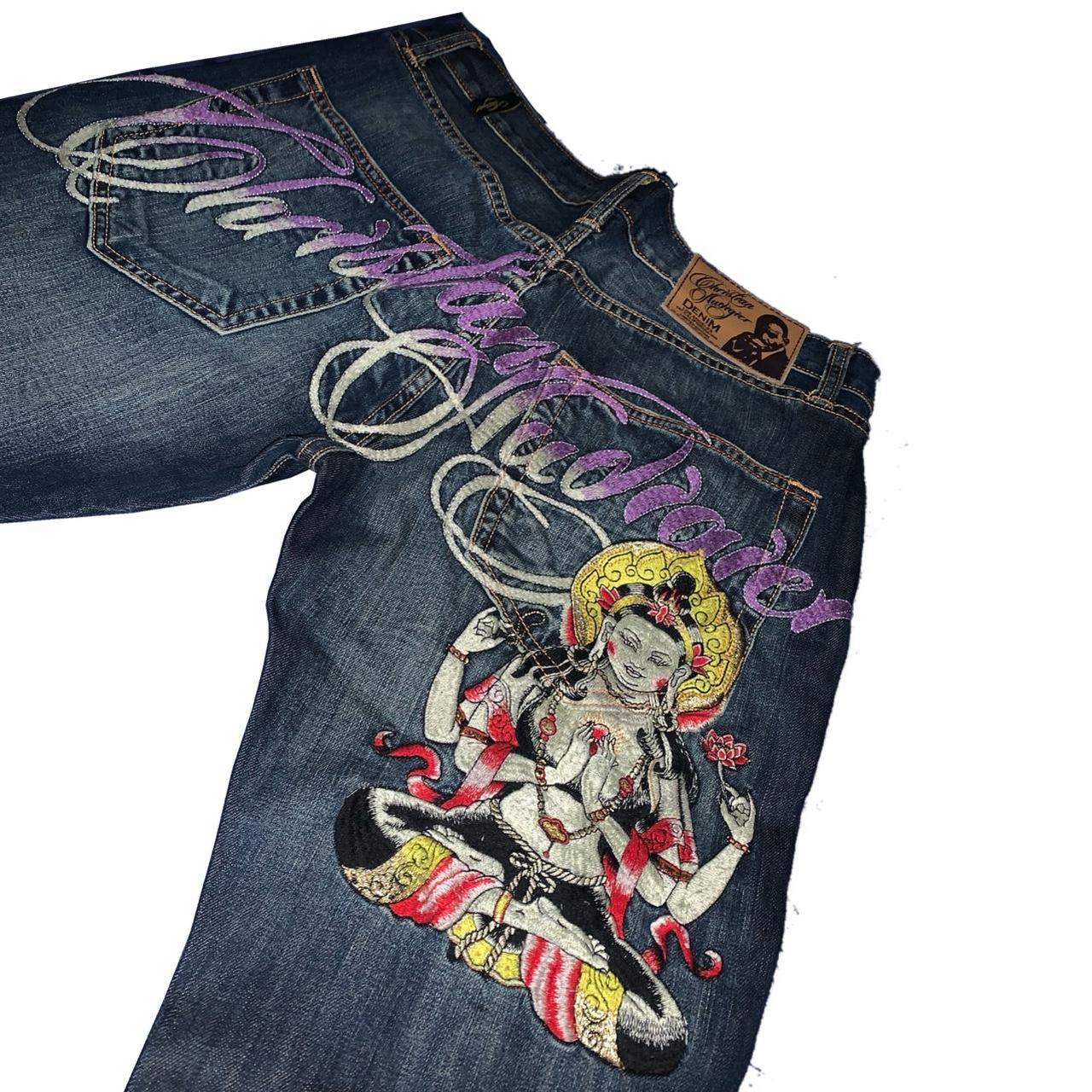 authentic Christian Audigier jeans 34/34 beautiful... Depop