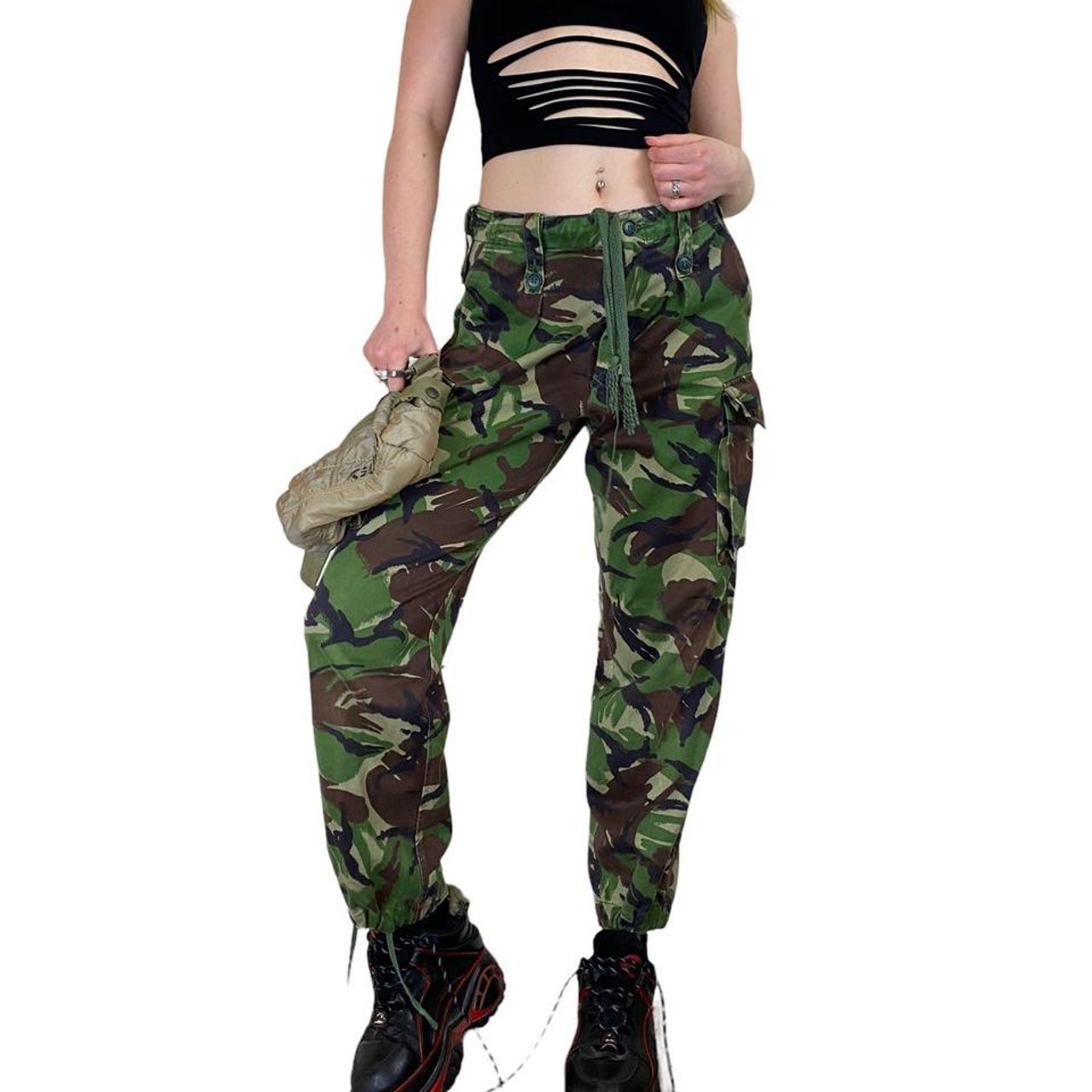 camo print baggy cargo utility style trousers !! ... - Depop