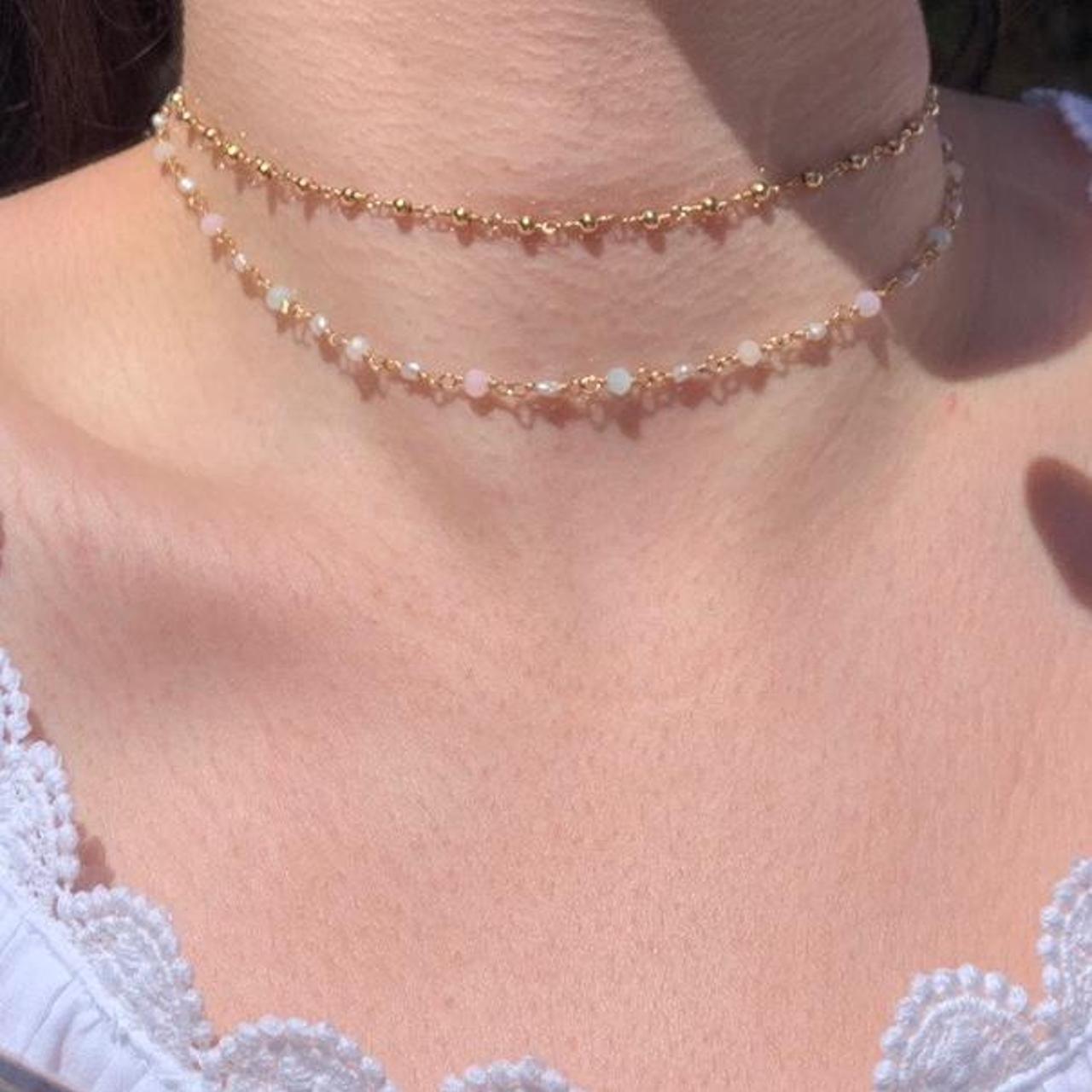 Brandy Melville Women's Gold and Blue Jewellery