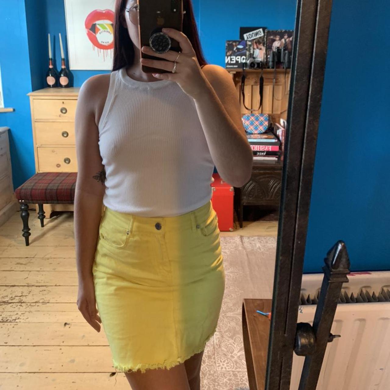 Mud Jeans Sophie Rocks women's yellow denim skirt S | eBay
