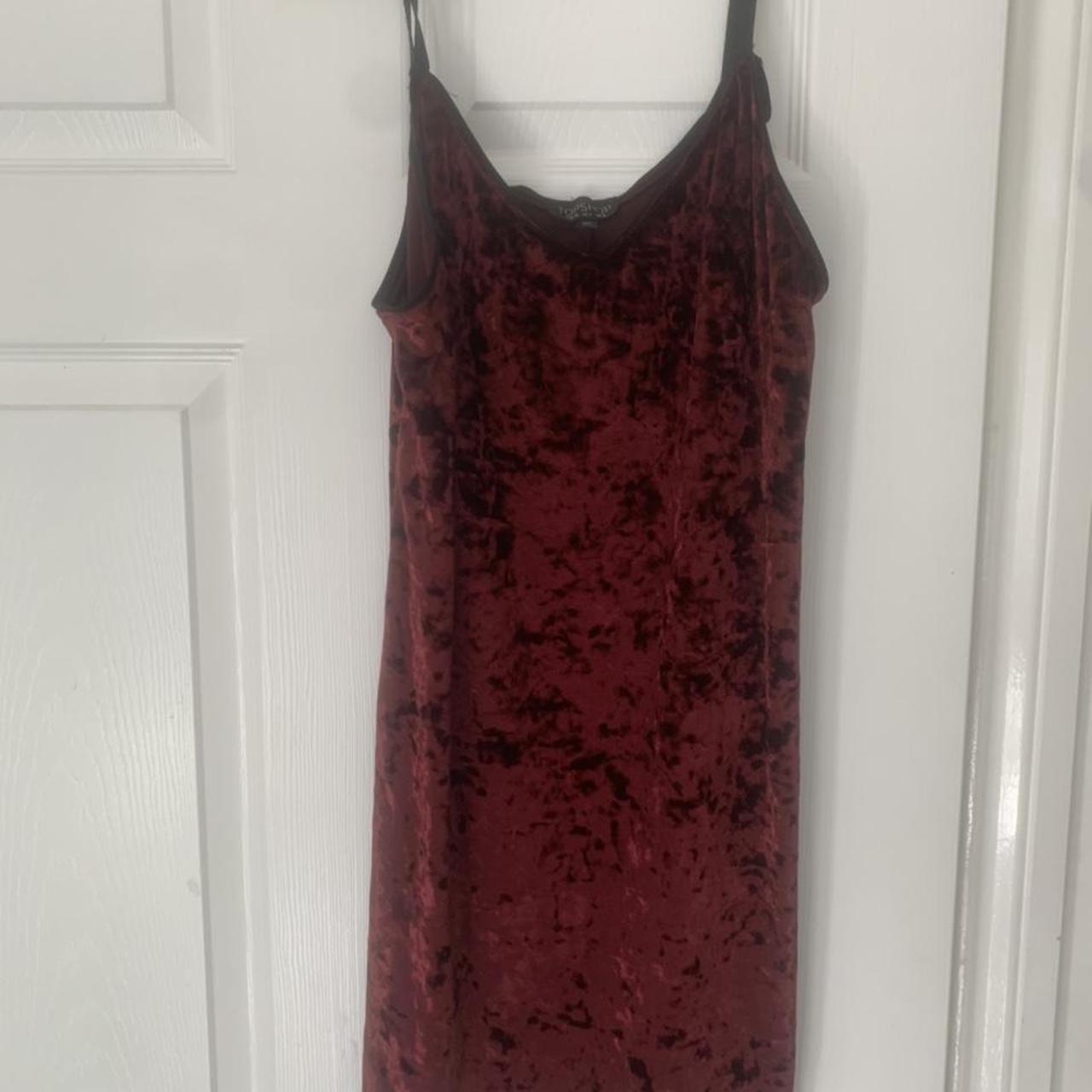 Lovely velvet mini dress beautiful floaty dress... - Depop