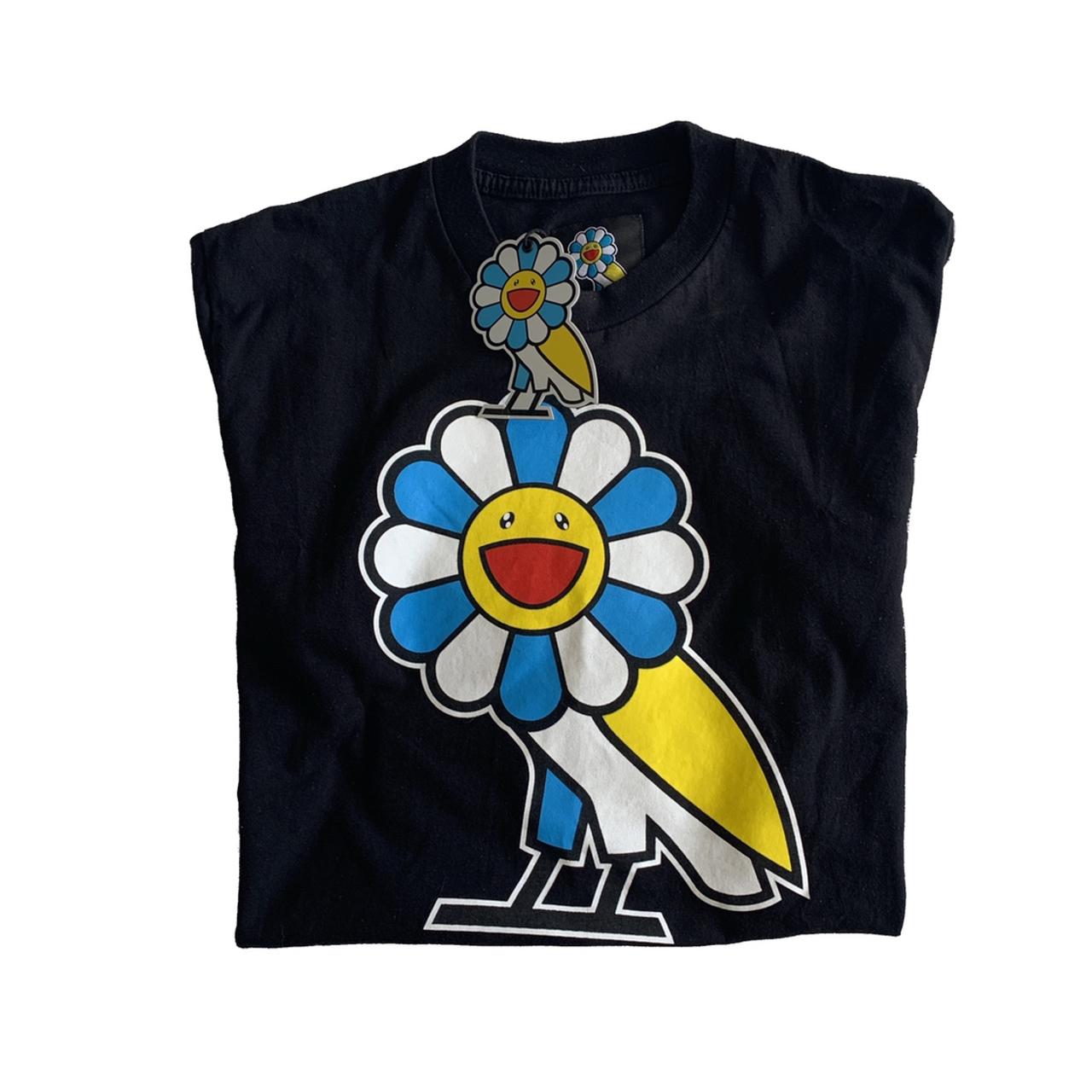 Takashi Murakami X OVO Surplus Flower Owl Tee Black for Men