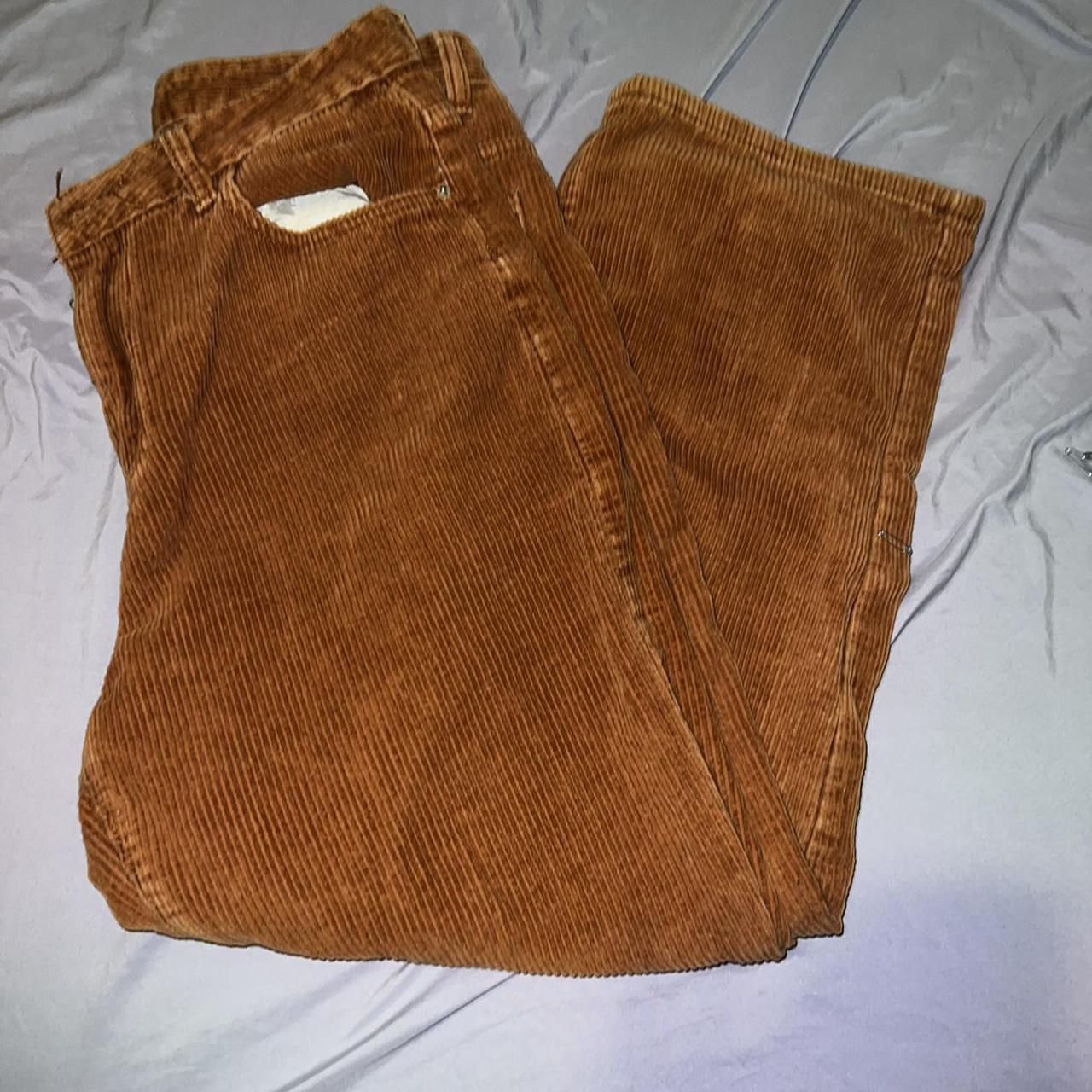 reddish brown corduroy pants - Depop