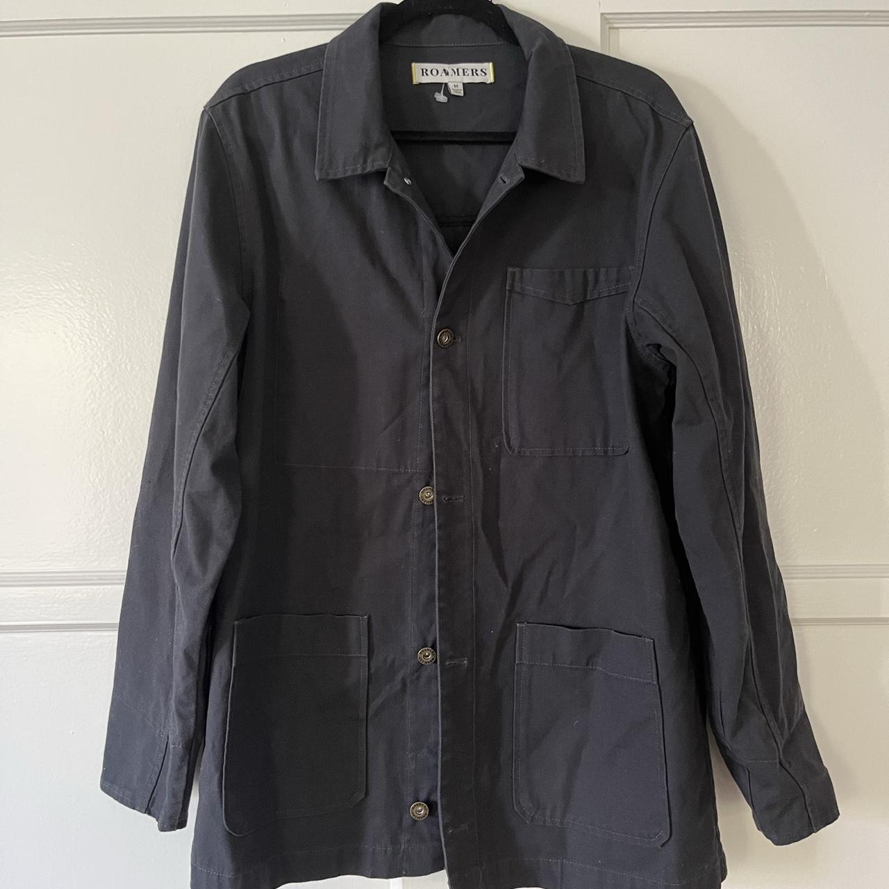 roamers medium vintage style black chore jacket.... - Depop