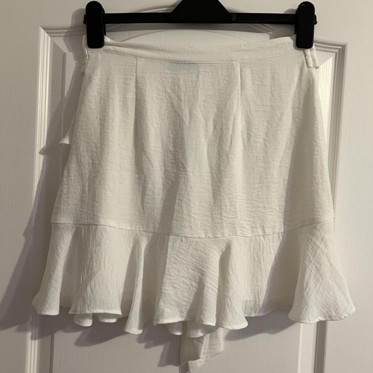 Topshop white ruffle skirt. Size 10. Worn a handle... - Depop