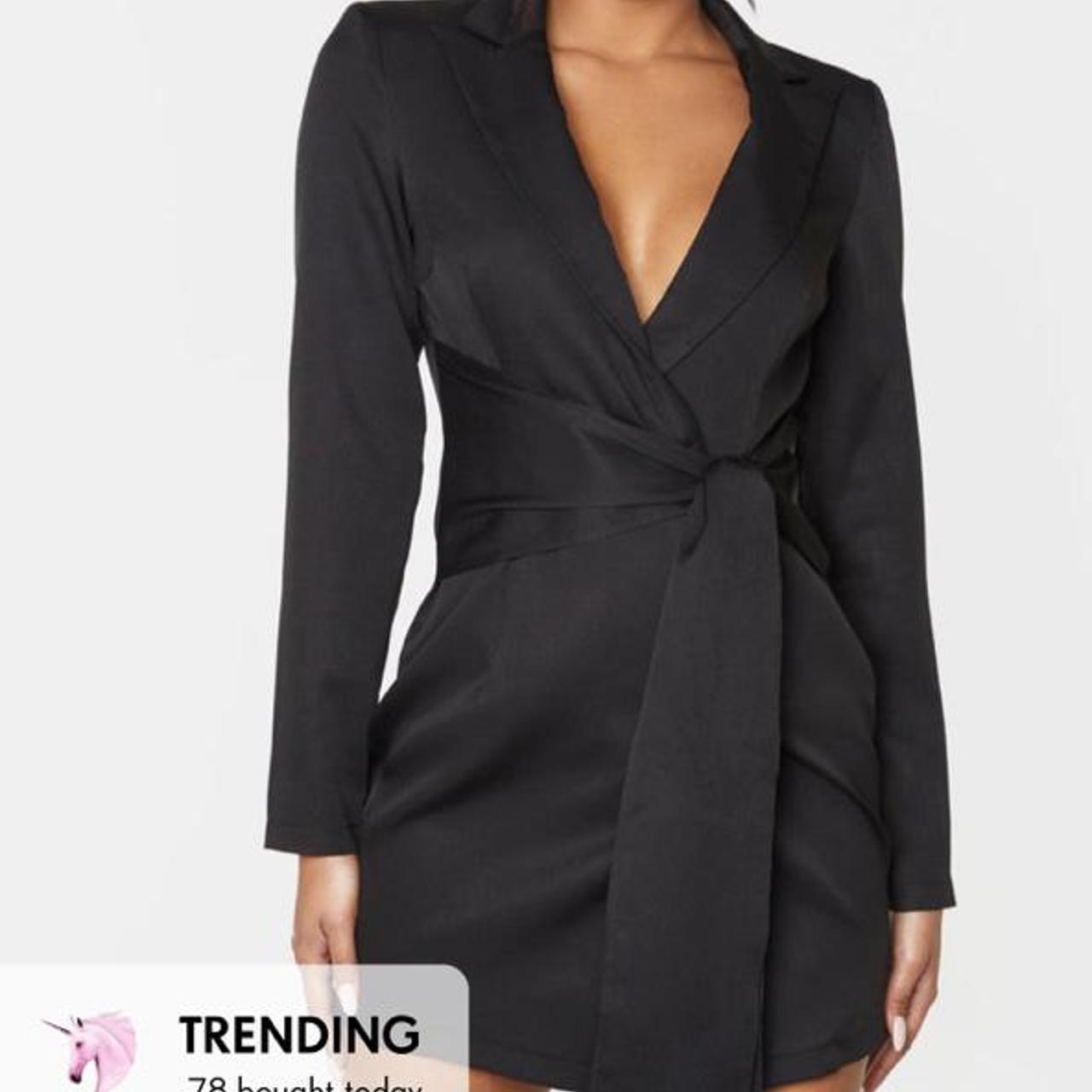 Plt black wrap dress sale