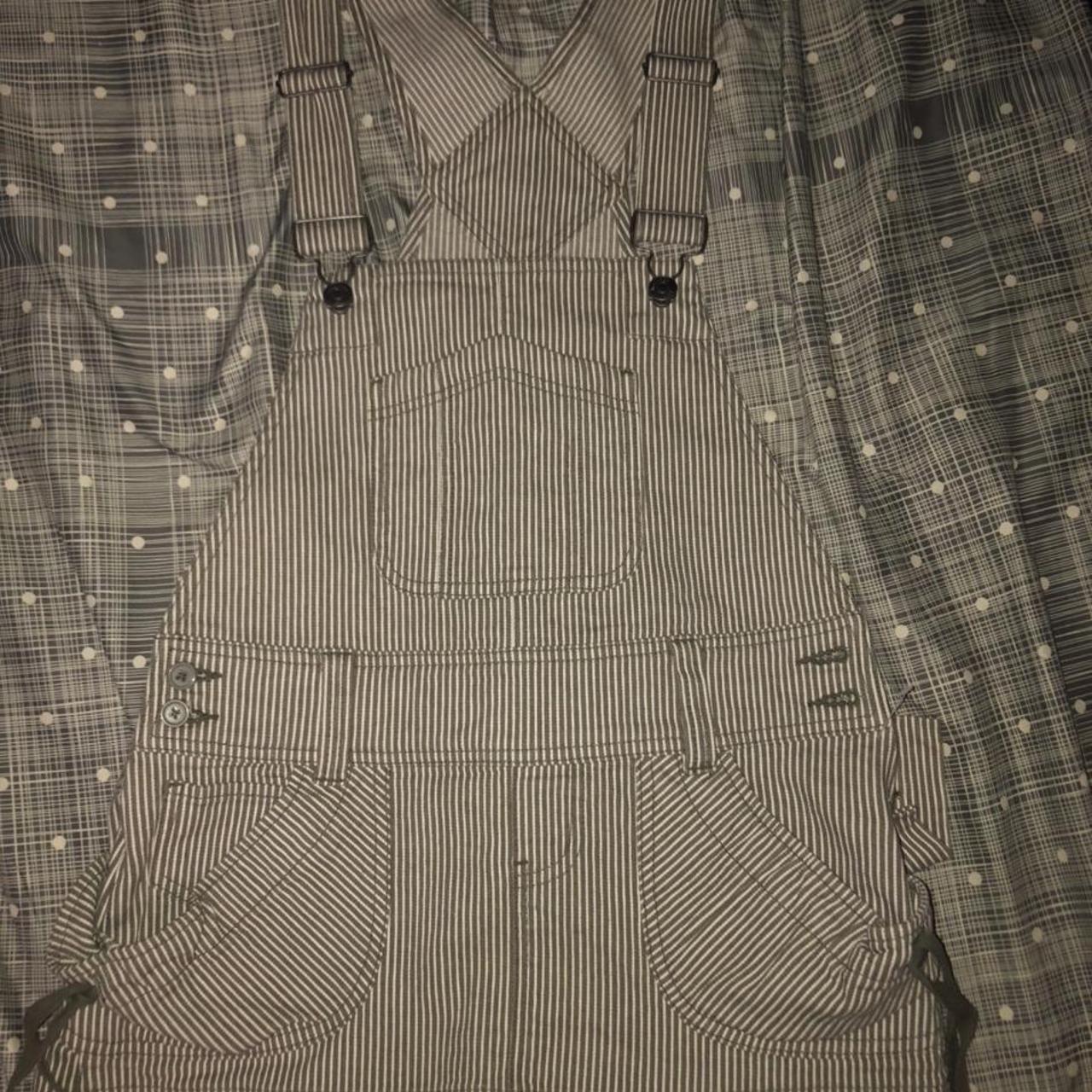 American Heritage Textiles Women's Grey and White Dungarees-overalls