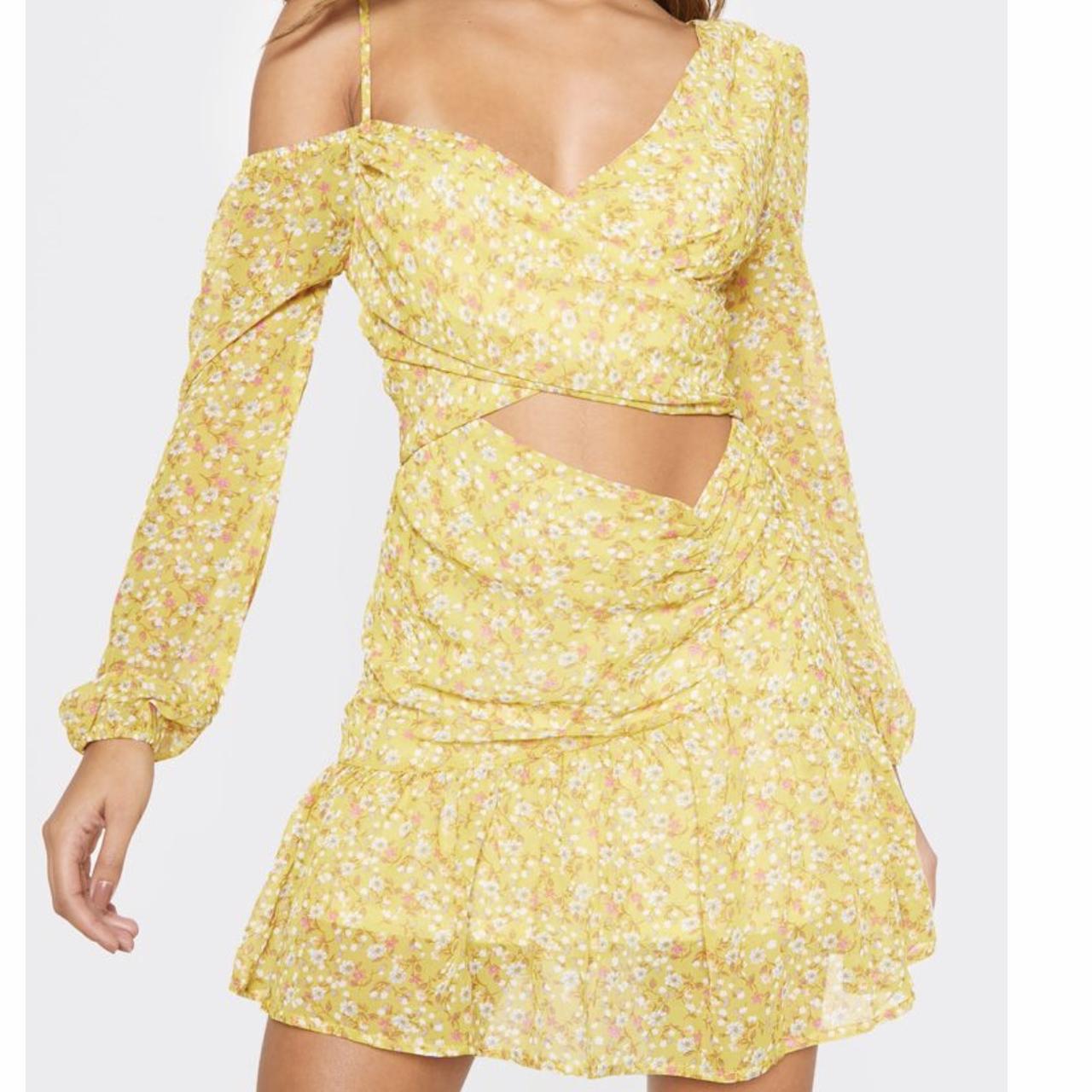 Pretty little thing yellow floral dress ...