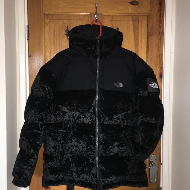 The north face black clearance series urban velvet nuptse jacket