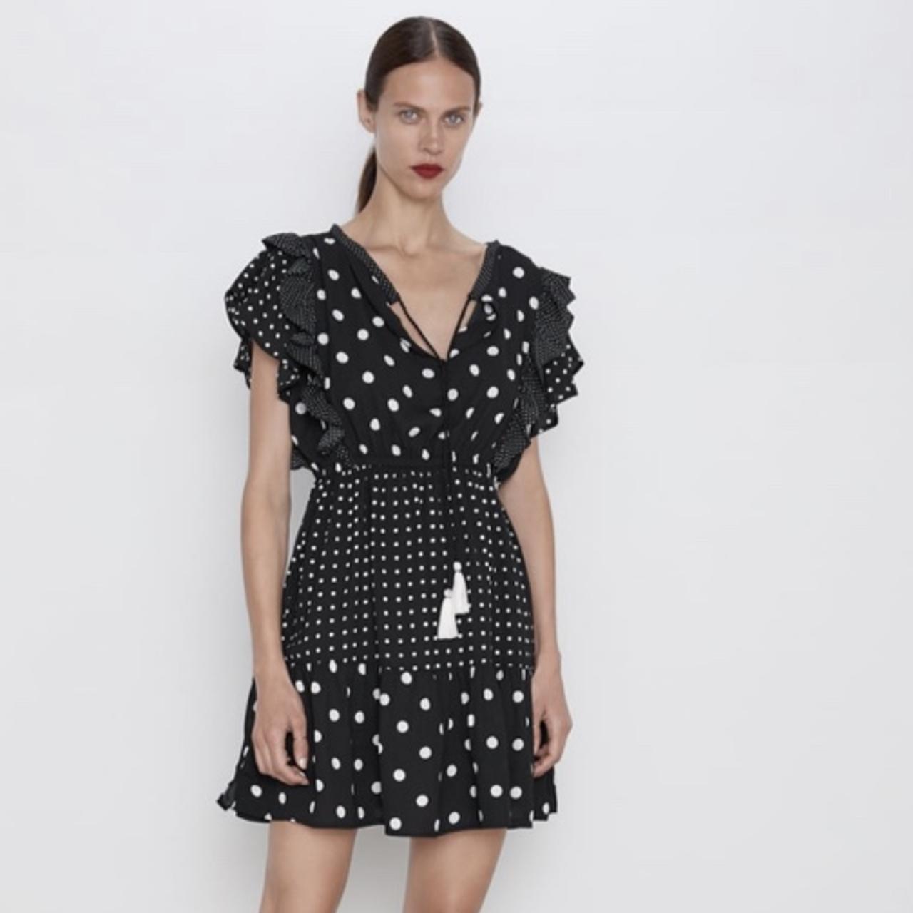 Zara polka dot dress - Depop