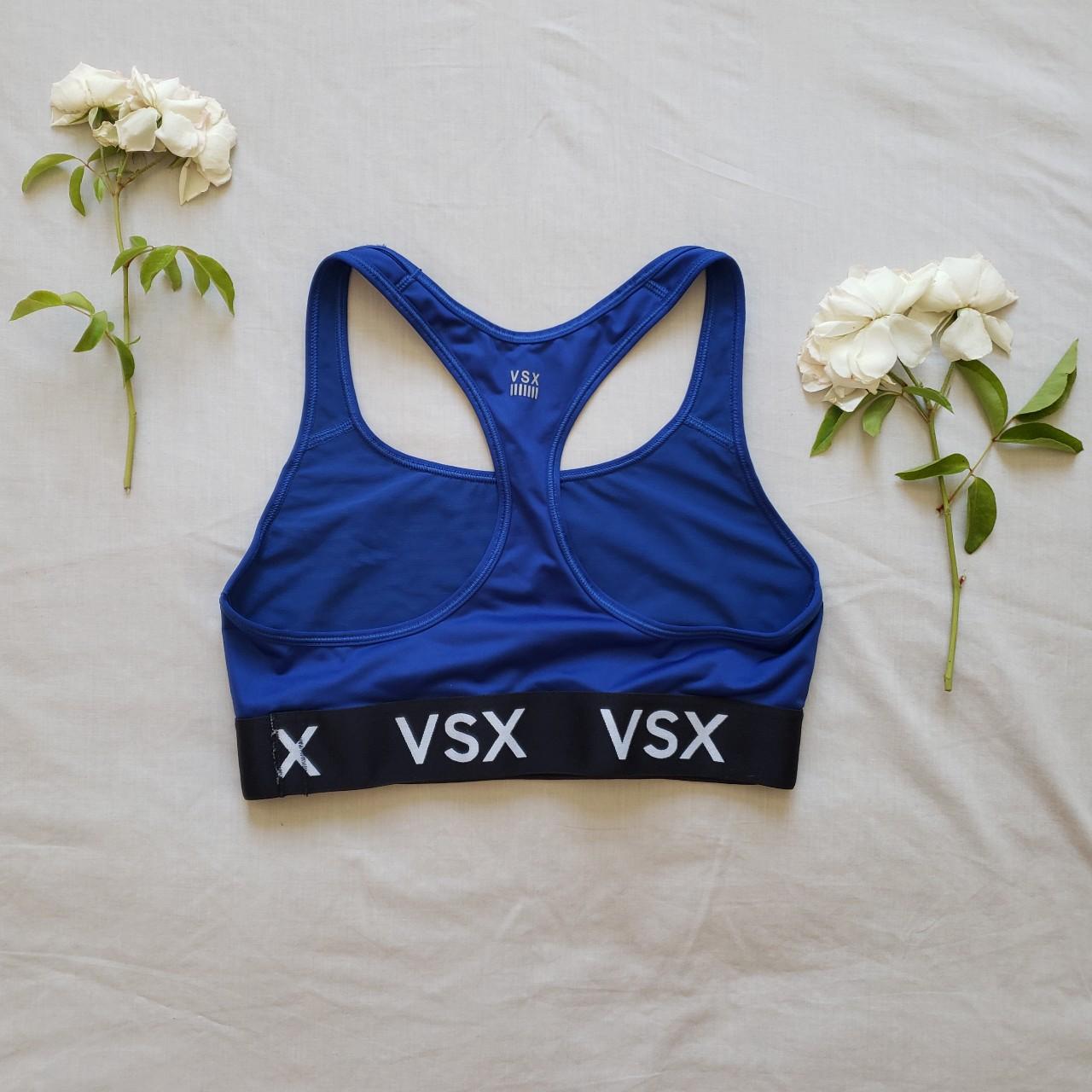 Victoria's Secret VSX Blue The Player Racerback Sport Bra Size
