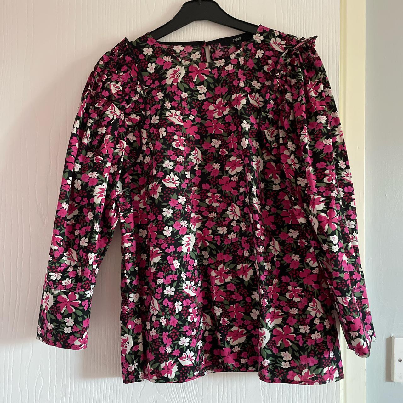 Womens next floral blouse size 10 Long sleeve,... - Depop