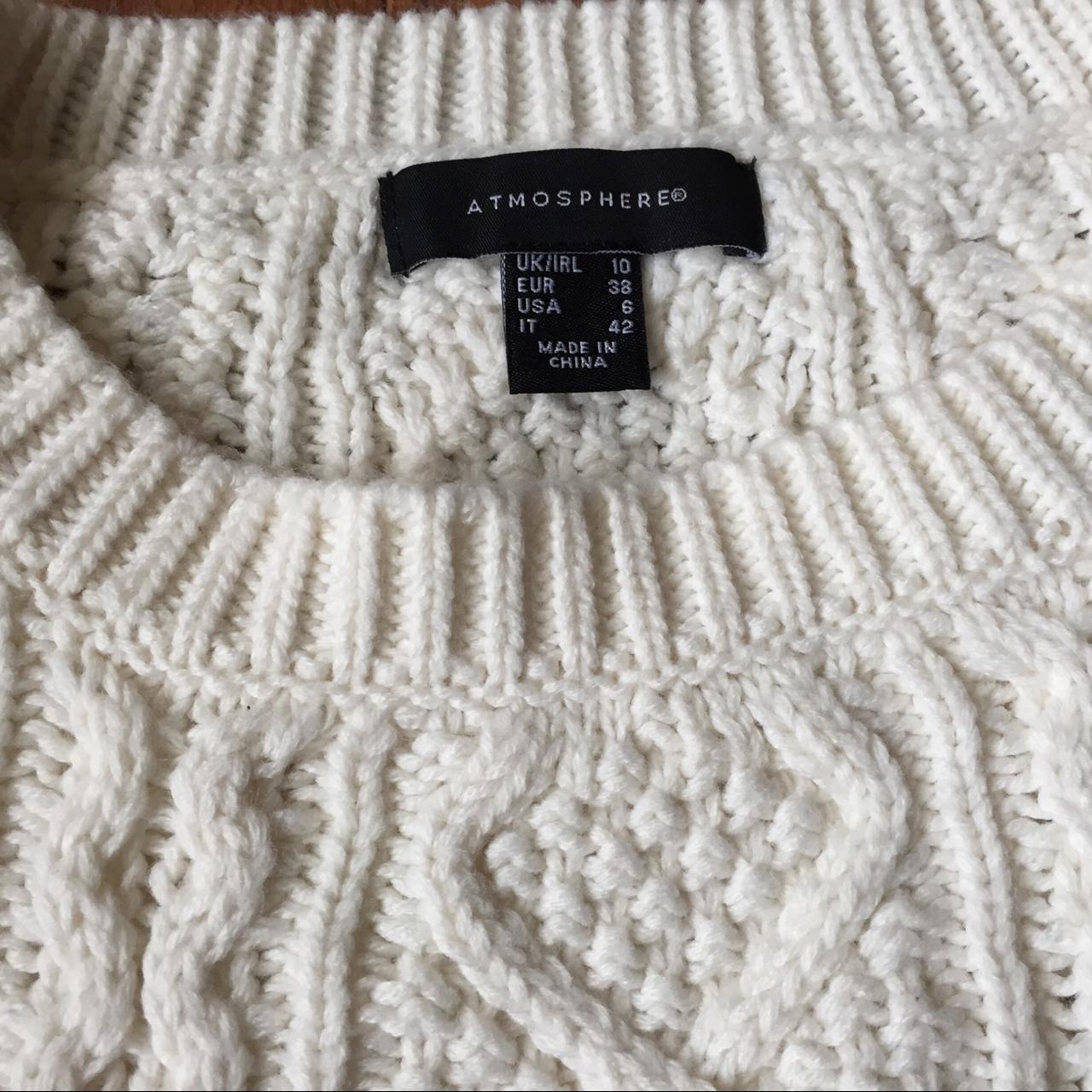 PRIMARK CREAM/WHITE SWEATER SIZE: US 6 / UK... - Depop