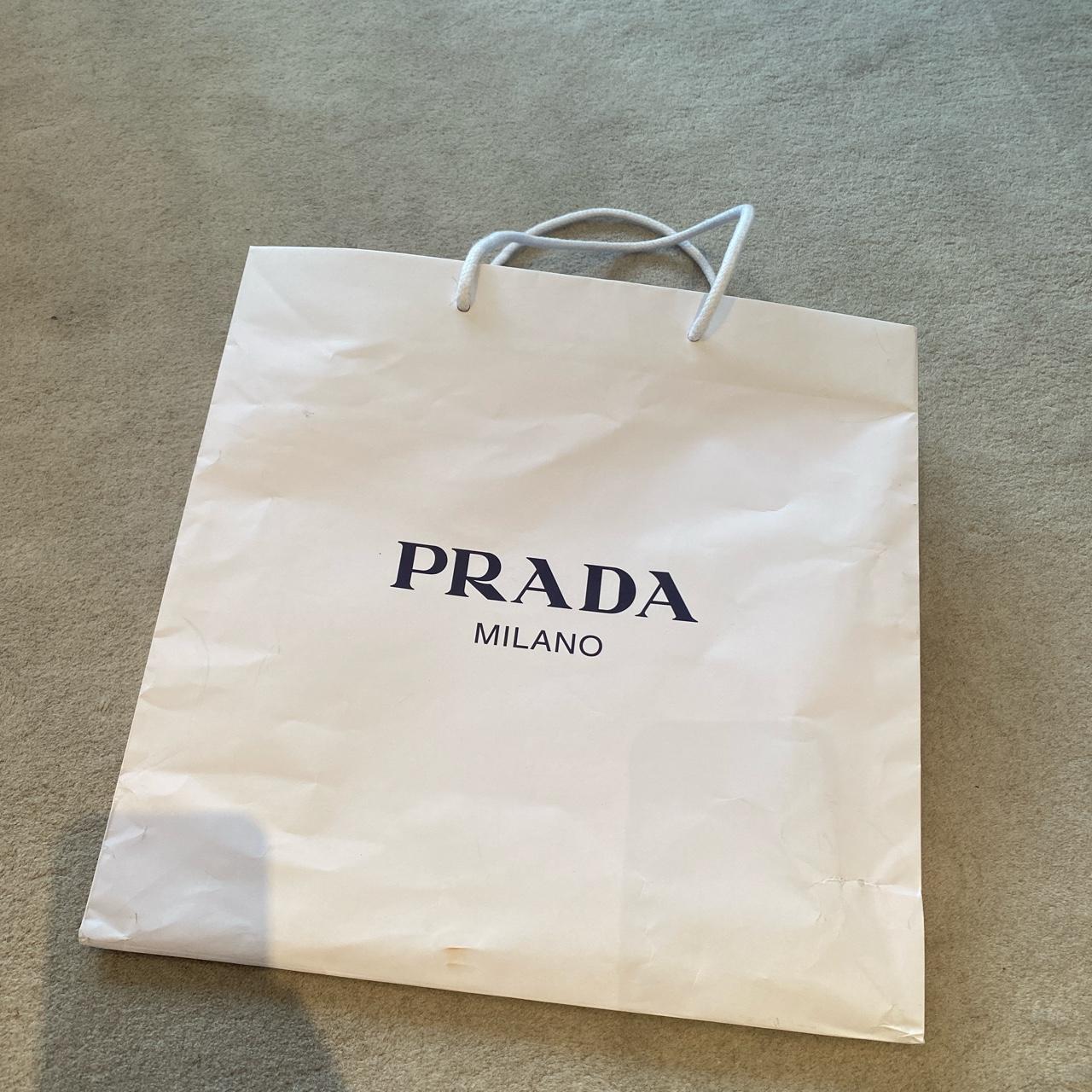 Prada large gift bag Wear & tear reflected in price - Depop