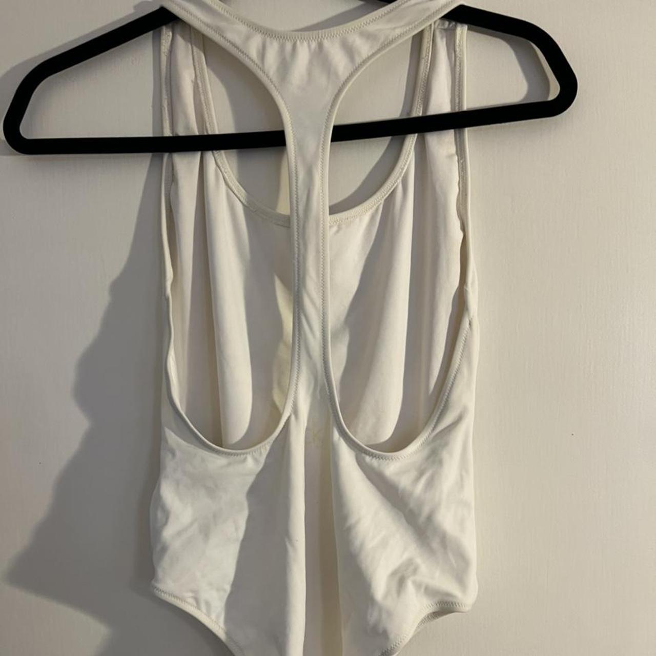 White. Calvin Klein. Swimsuit. Worn once. Size 8. - Depop