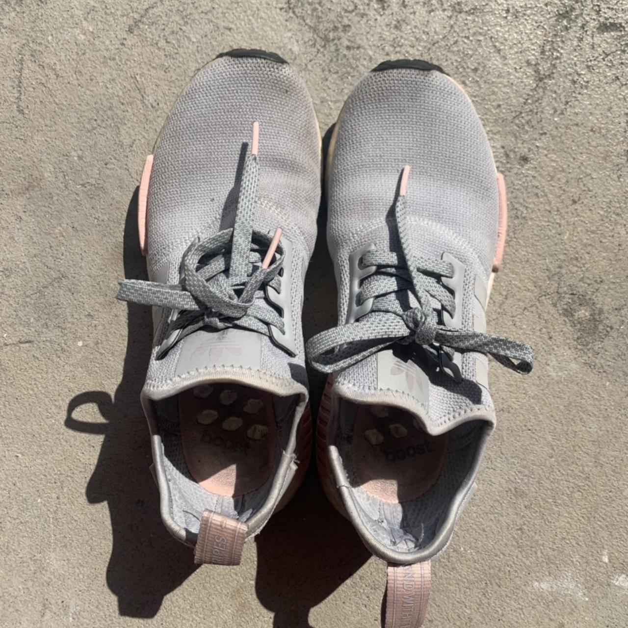 adidas nmd gray and pink