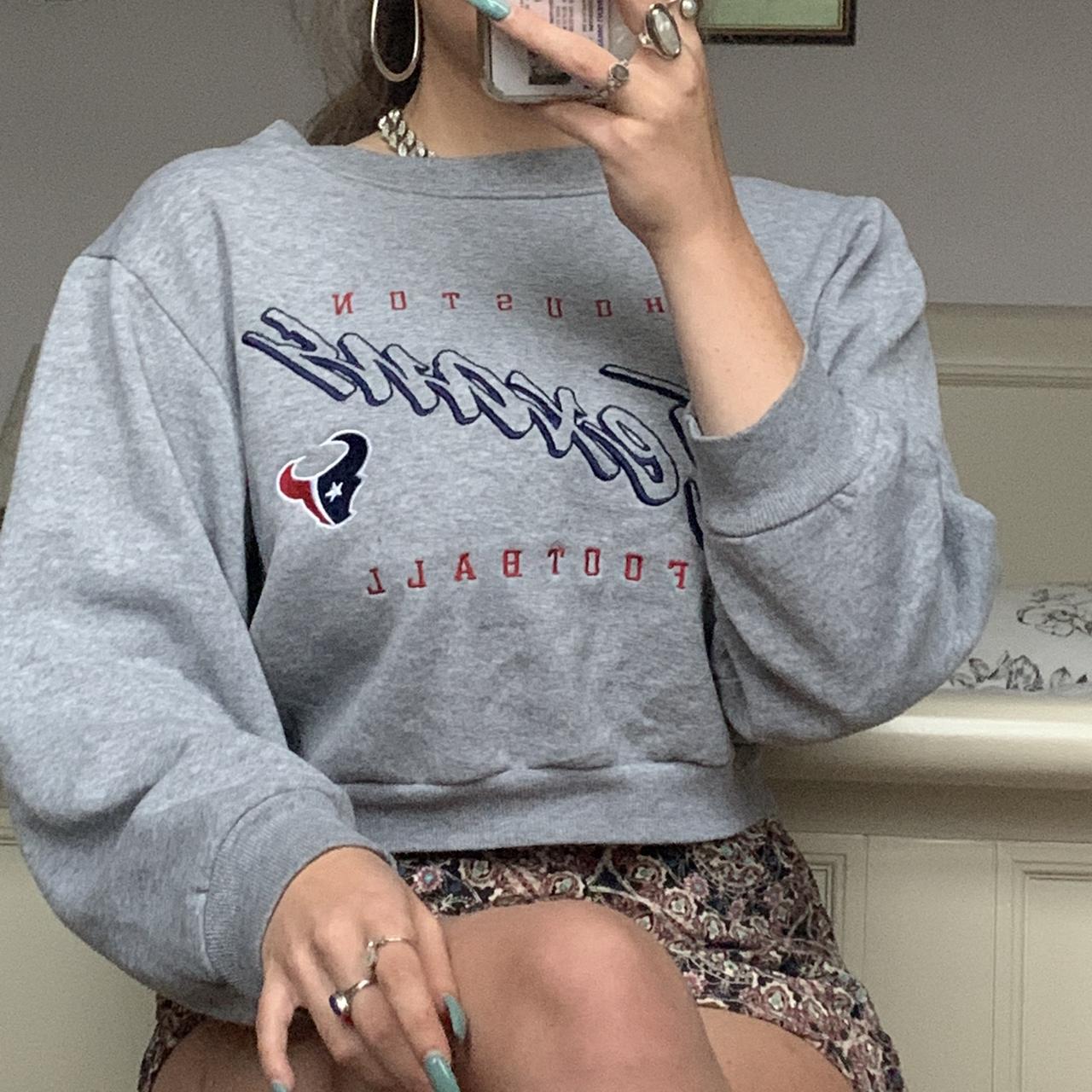 Cropped grey sweatshirt / jumper Bought from a... Depop
