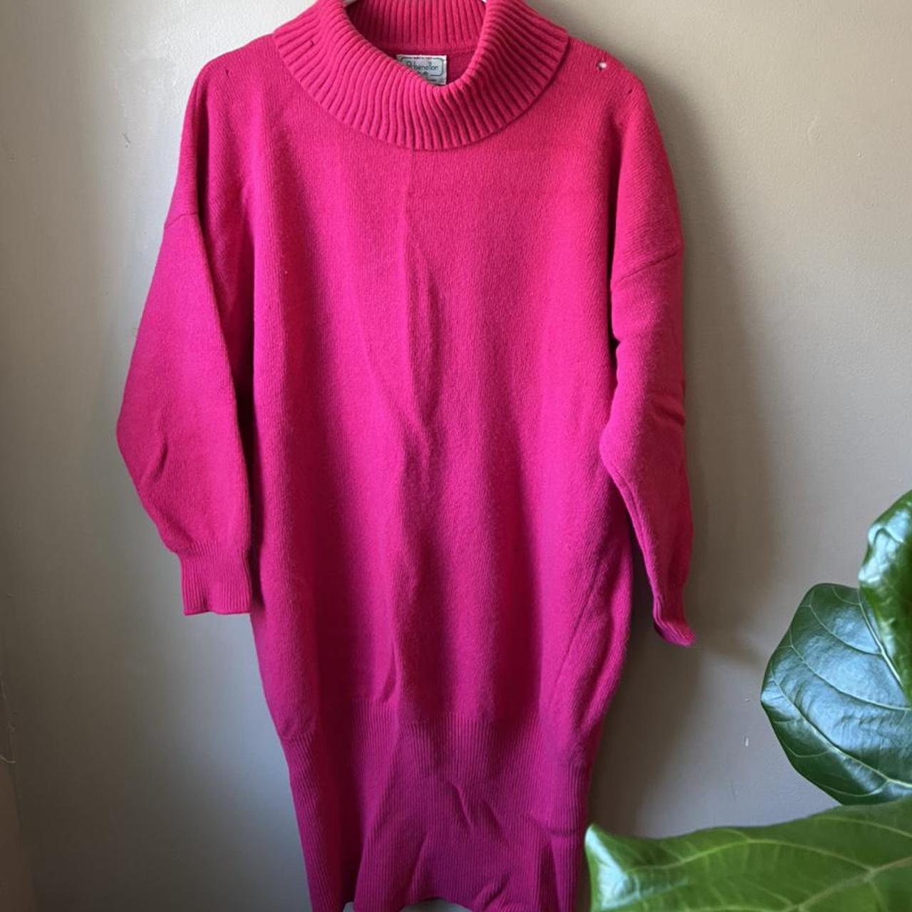 hot pink sweater dress