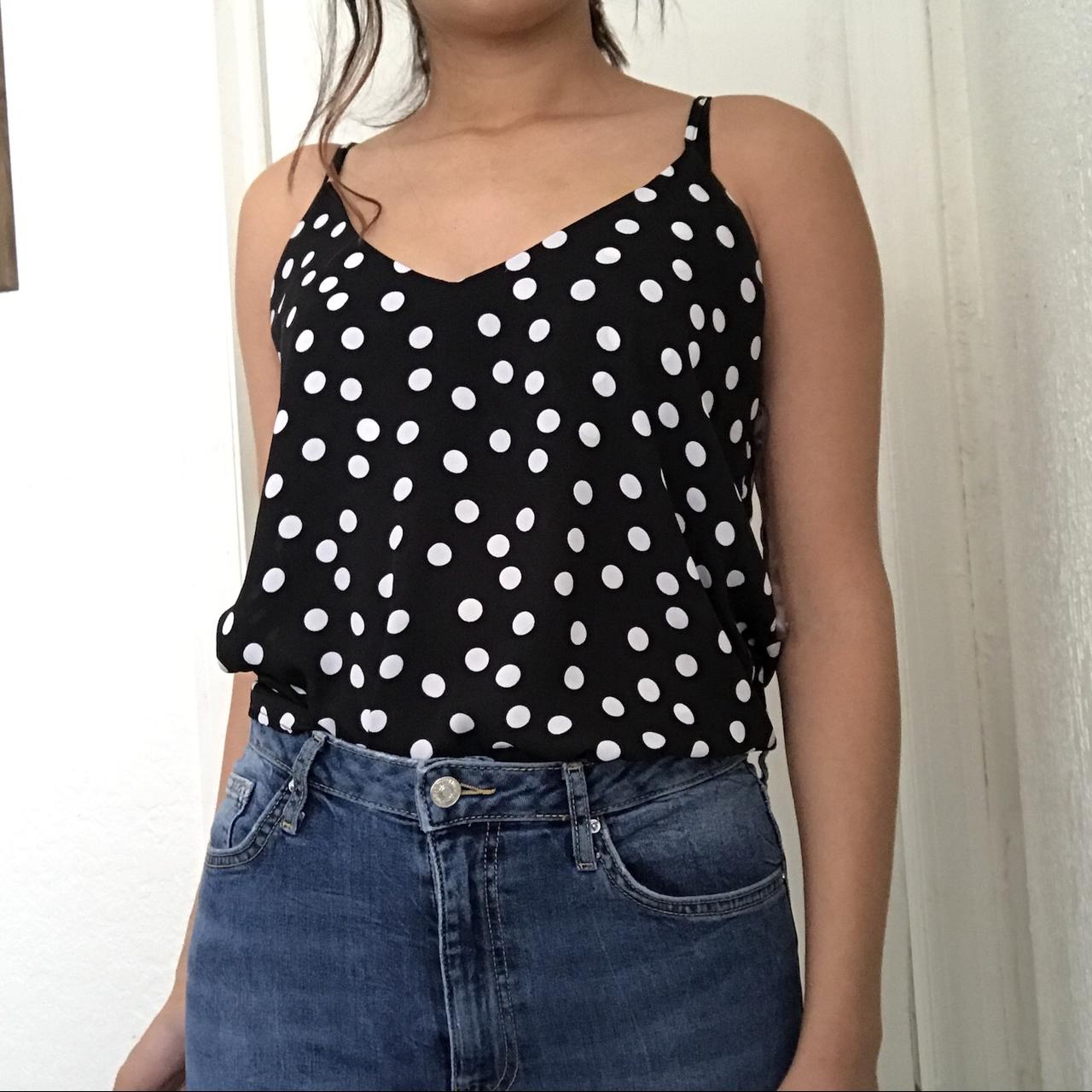 Polka dot spaghetti strap top. Only worn a few times