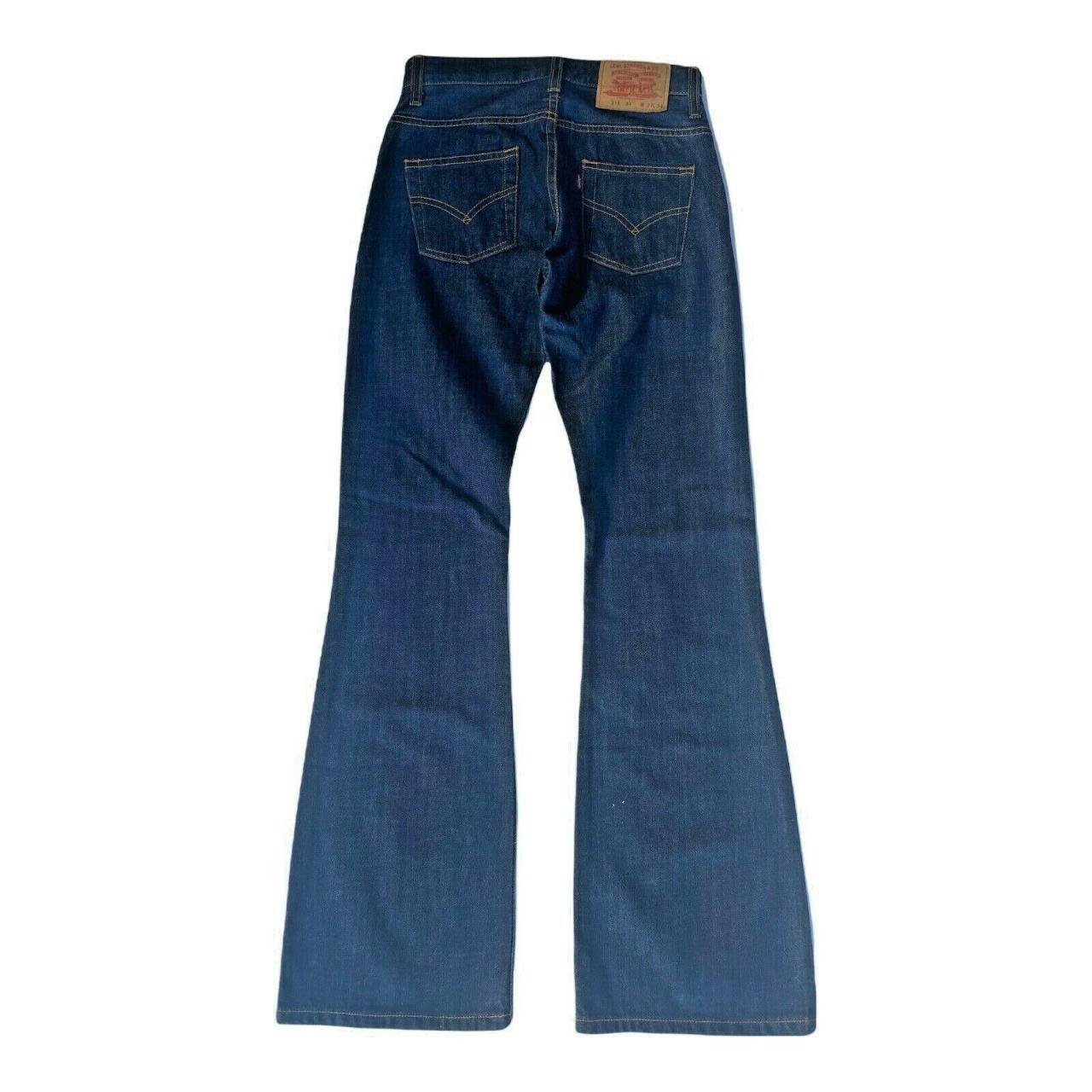 Rare Levi's 516 flared jeans in a dark blue colour.... - Depop