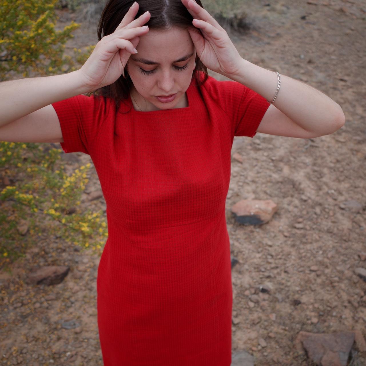 90 s RED CHECK SHIFT DRESS 90 s does 60 s red check. Depop