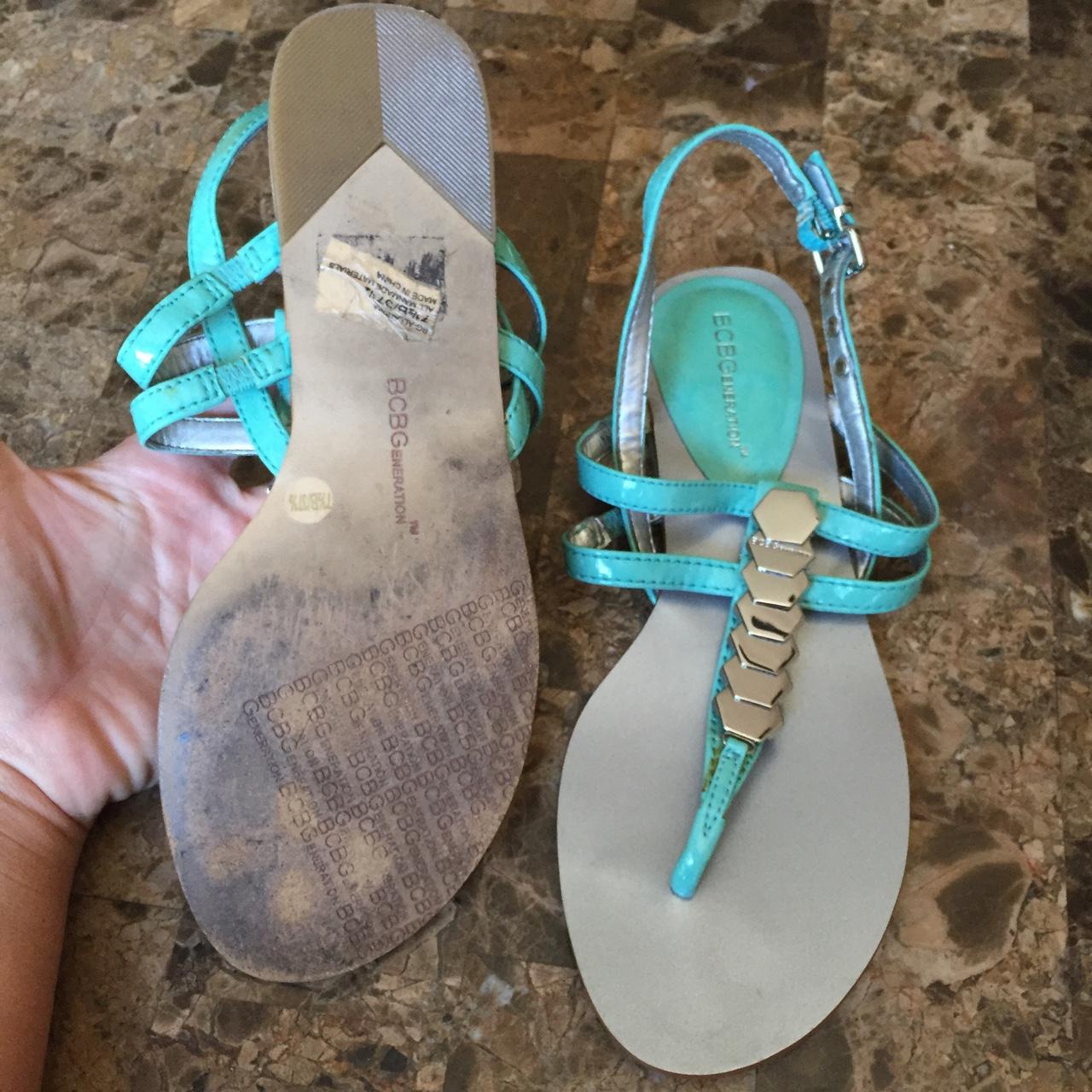 BCBG Generation teal sandals. Minimal signs of wear Depop