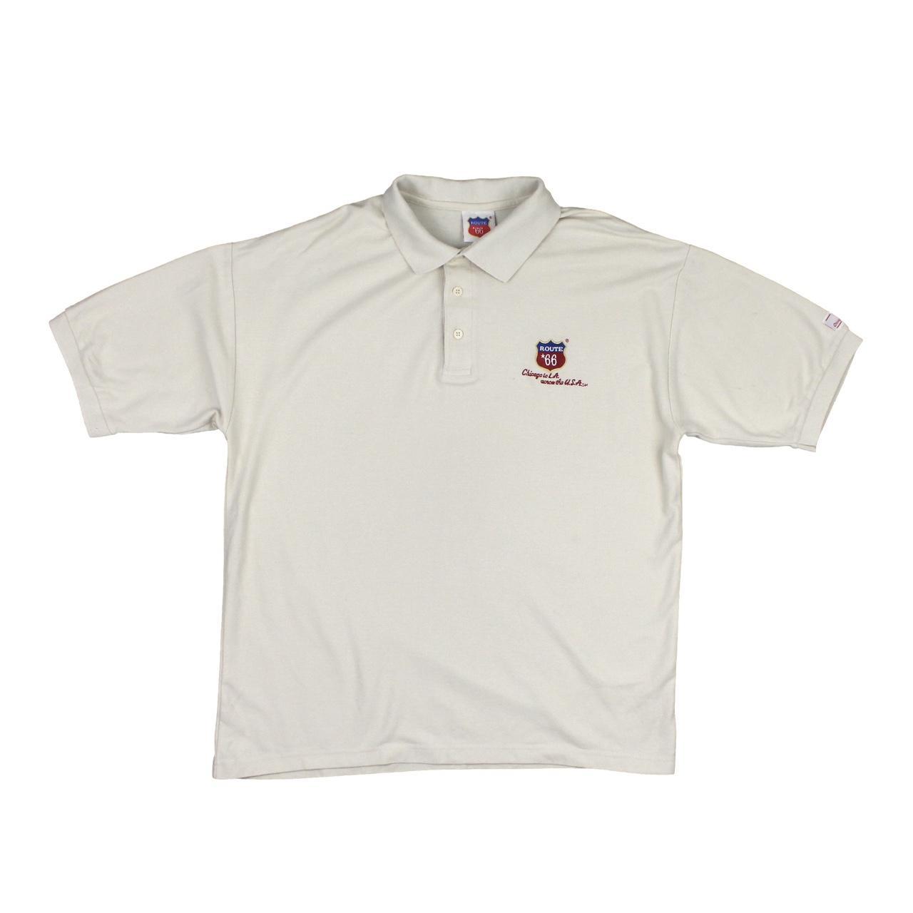 Route 66 Men's Cream Poloshirts Depop