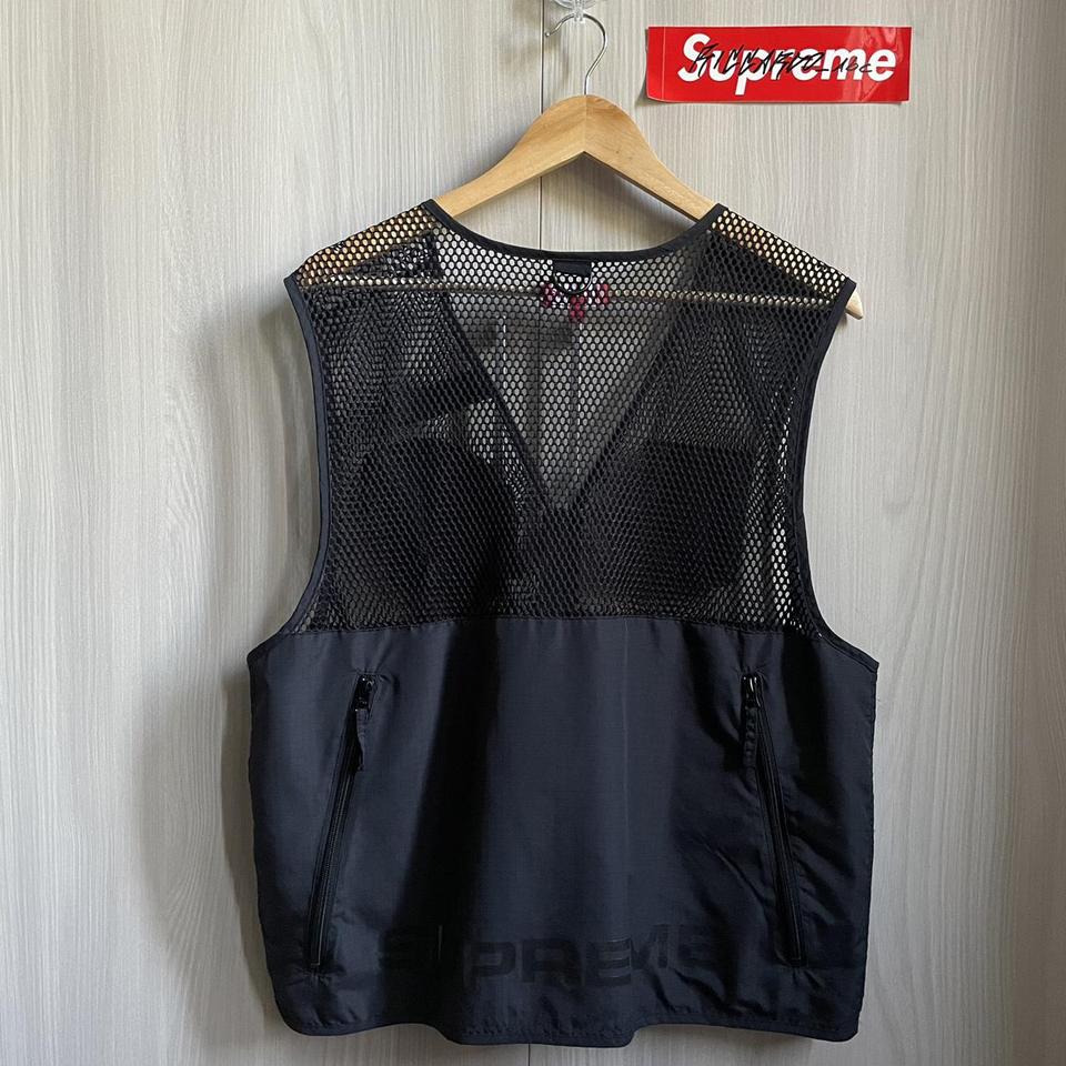 Supreme mesh cargo vest SS18 black Great... - Depop