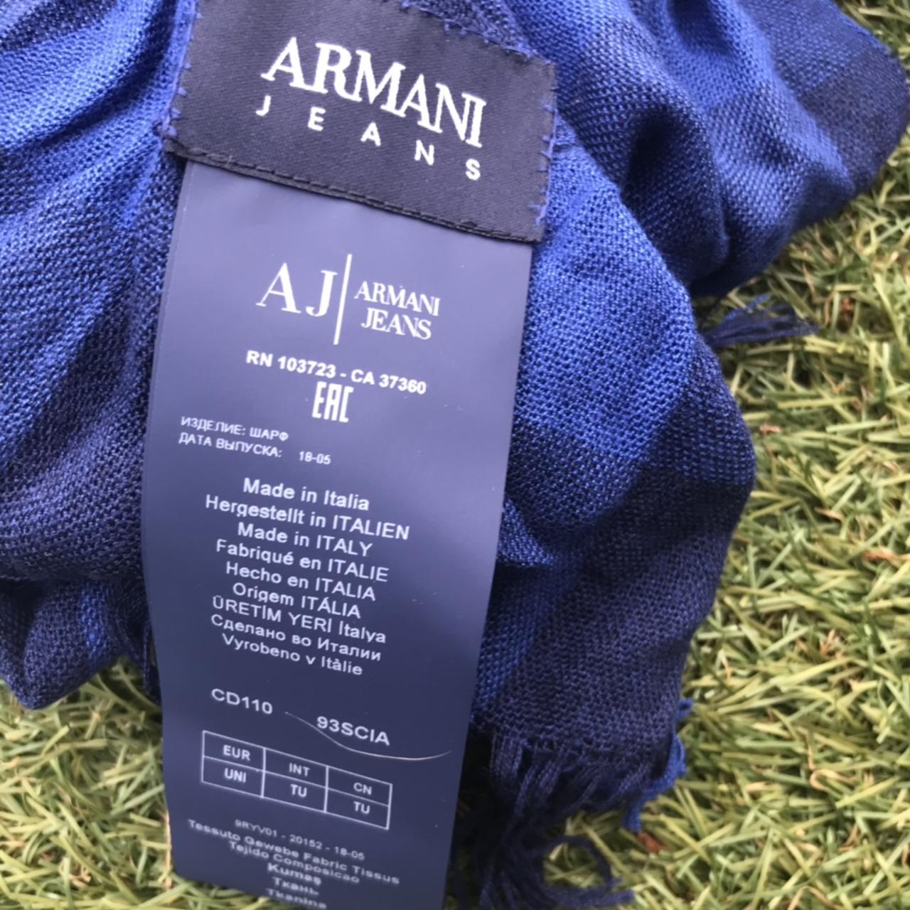 Armani Jeans Scarf. Colour Blue Navy. Condition Depop